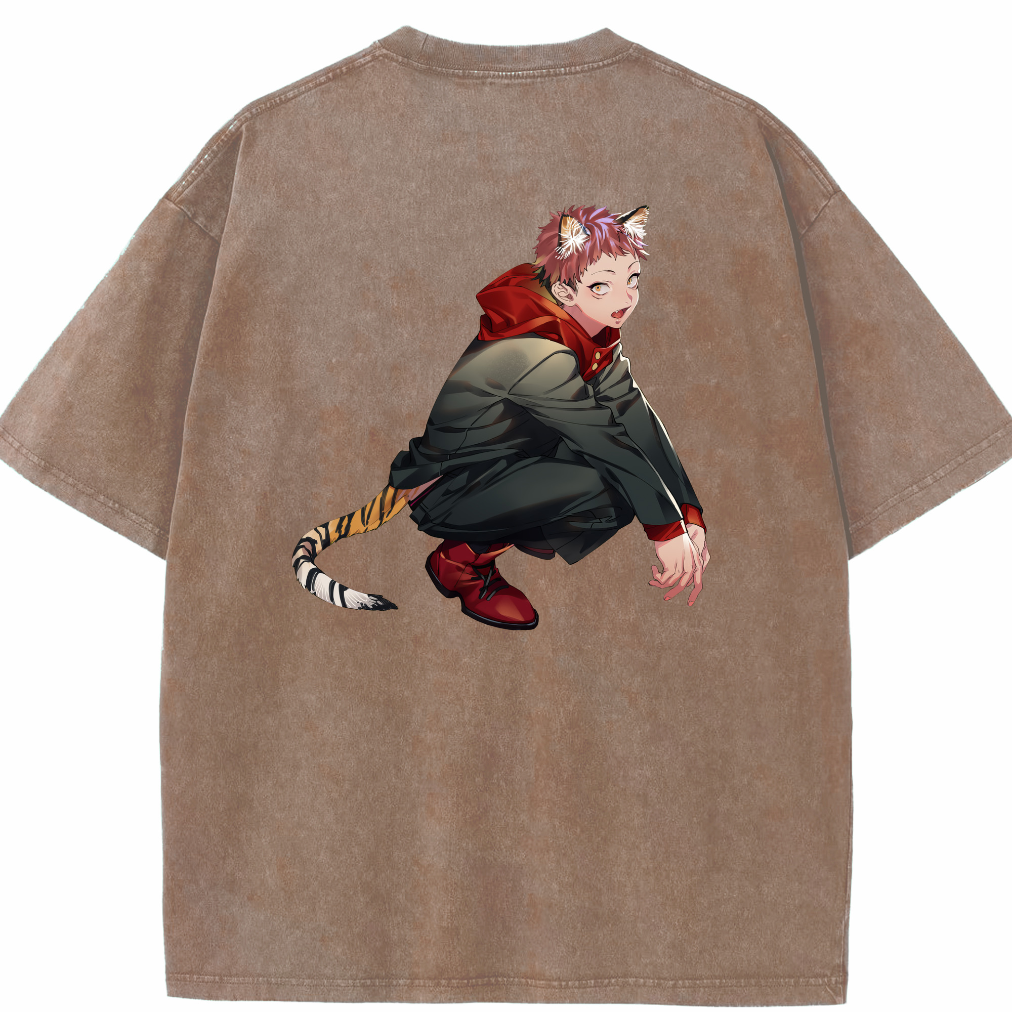 （画像用） 呪術廻戦 Jujutsu Kaisen 綿100% ヴィンテージ風 半袖Tシャツ（背面プリント）