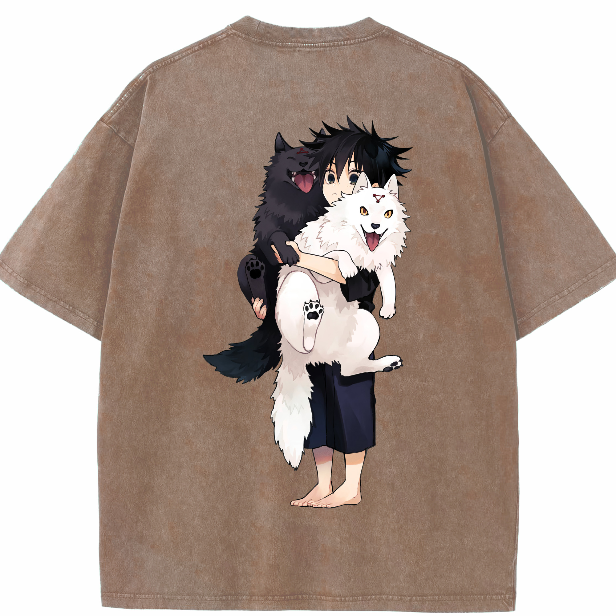 （画像用） 呪術廻戦 Jujutsu Kaisen 綿100% ヴィンテージ風 半袖Tシャツ（背面プリント）