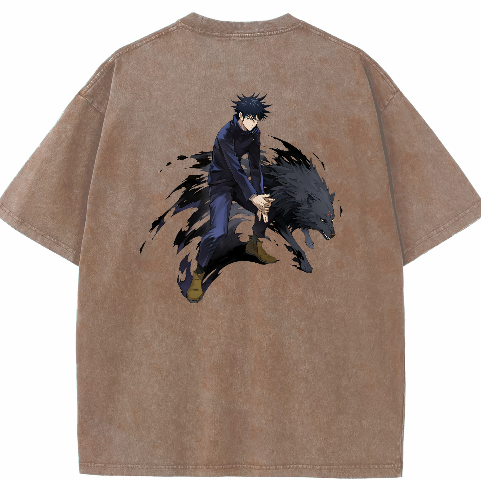 （画像用） 呪術廻戦 Jujutsu Kaisen 綿100% ヴィンテージ風 半袖Tシャツ（背面プリント）