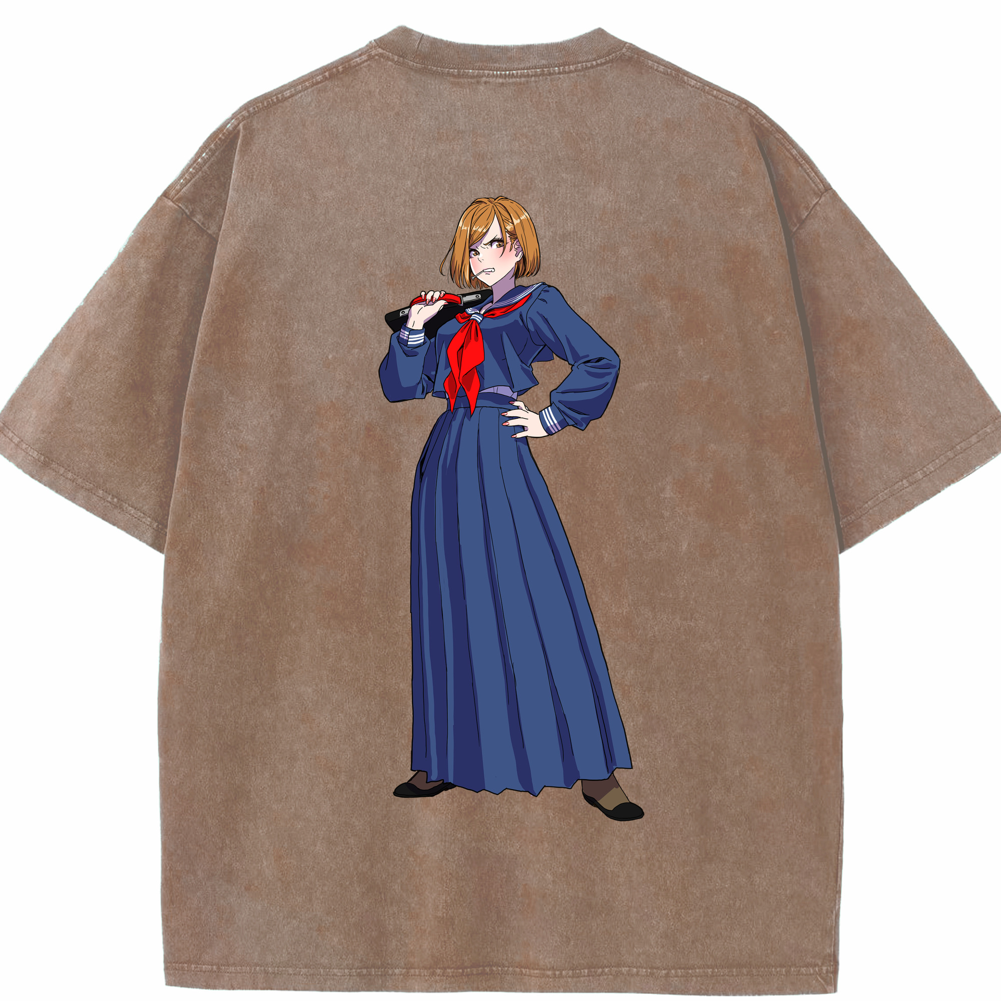 （画像用） 呪術廻戦 Jujutsu Kaisen 綿100% ヴィンテージ風 半袖Tシャツ（背面プリント）