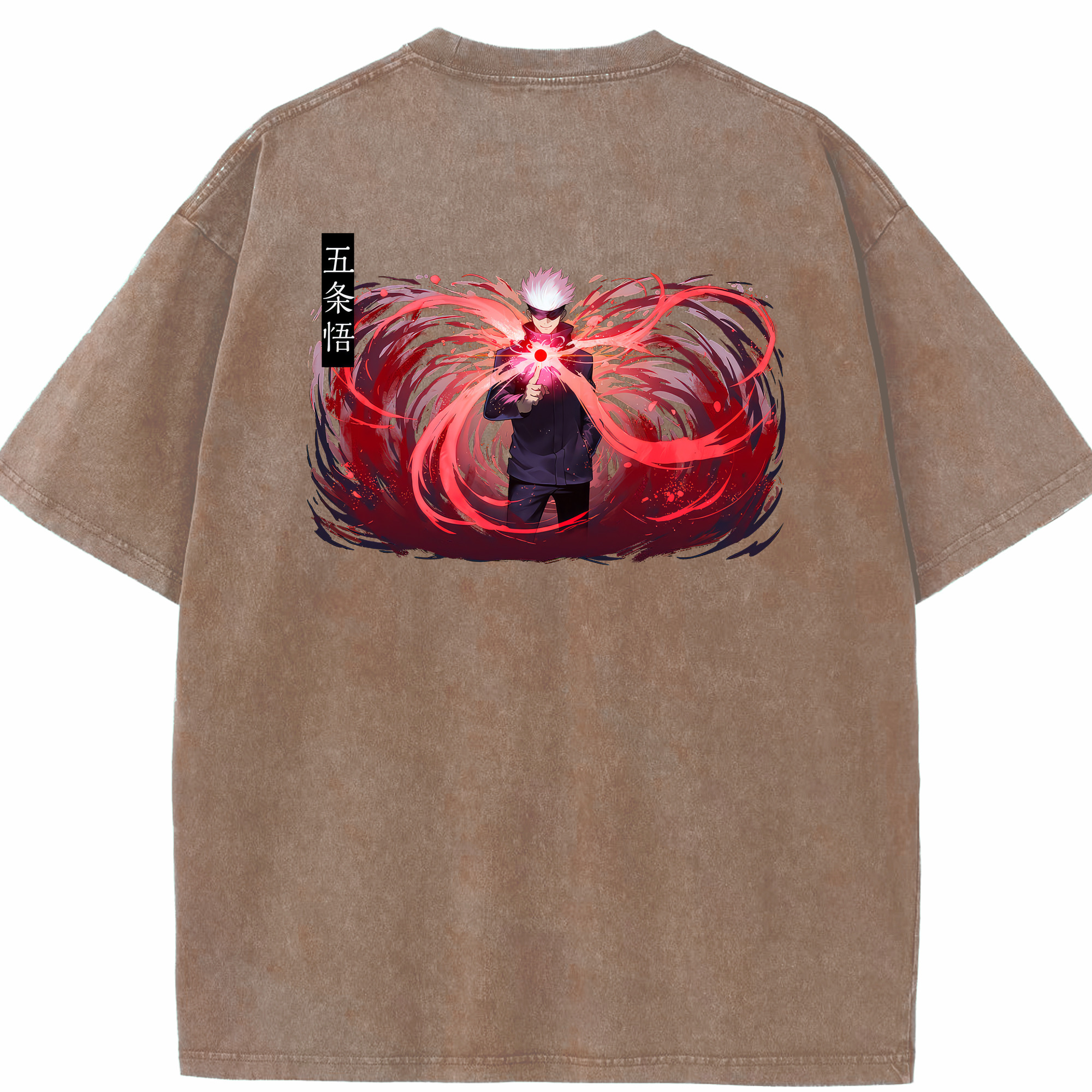 （画像用） 呪術廻戦 Jujutsu Kaisen 綿100% ヴィンテージ風 半袖Tシャツ（背面プリント）