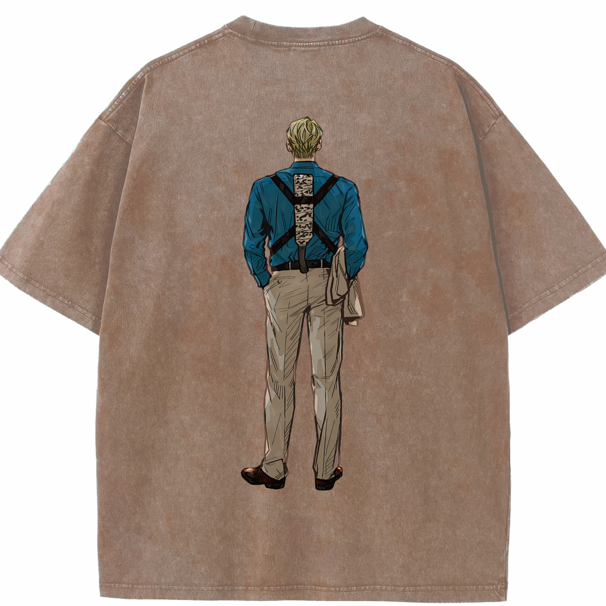 （画像用） 呪術廻戦 Jujutsu Kaisen 綿100% ヴィンテージ風 半袖Tシャツ（背面プリント）