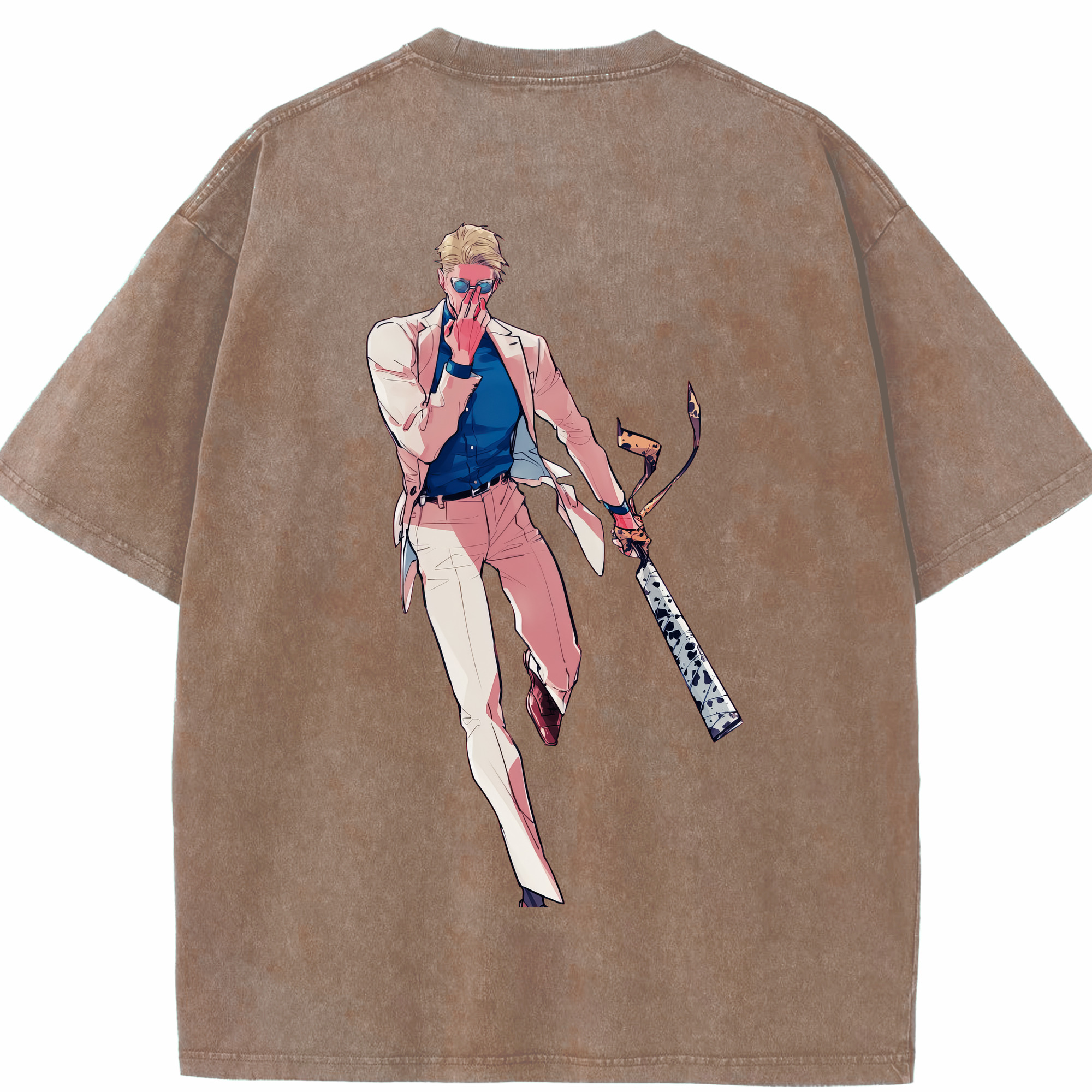 （画像用） 呪術廻戦 Jujutsu Kaisen 綿100% ヴィンテージ風 半袖Tシャツ（背面プリント）