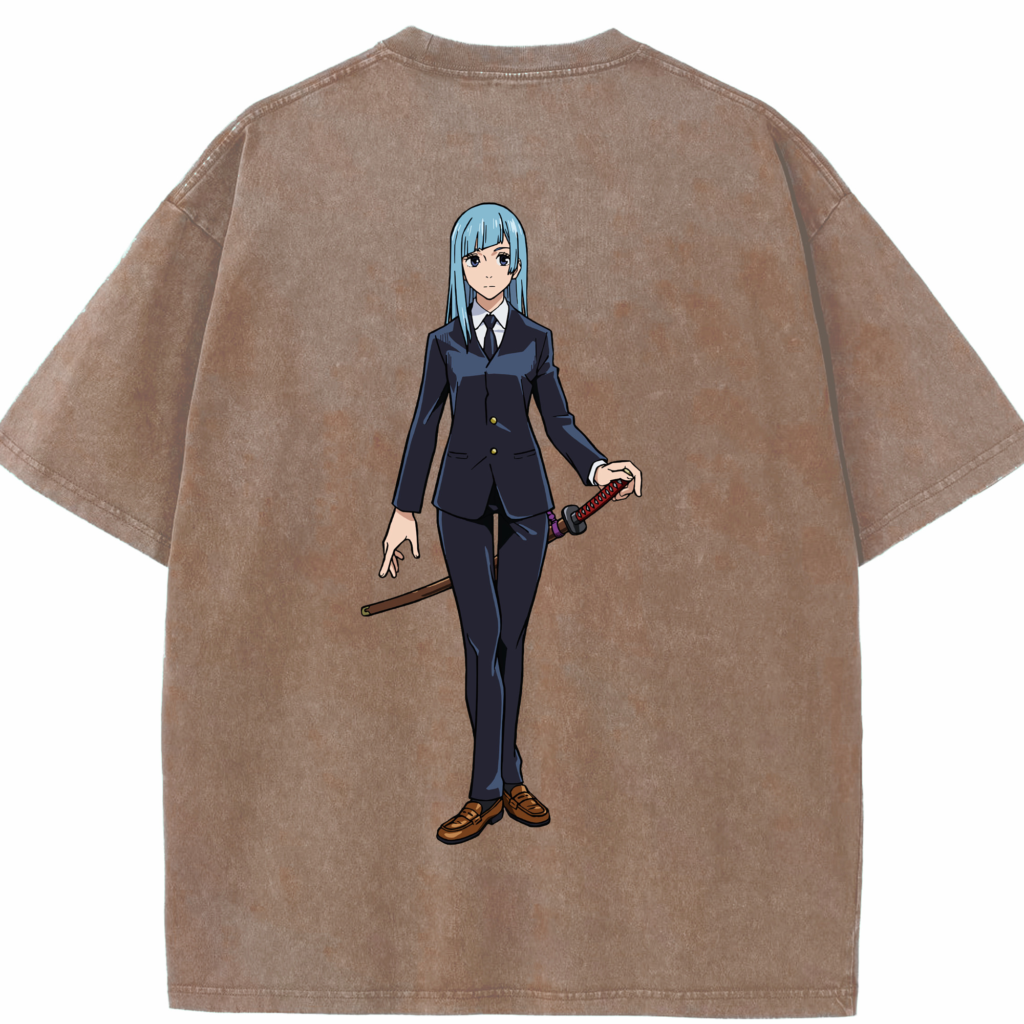 （画像用） 呪術廻戦 Jujutsu Kaisen 綿100% ヴィンテージ風 半袖Tシャツ（背面プリント）