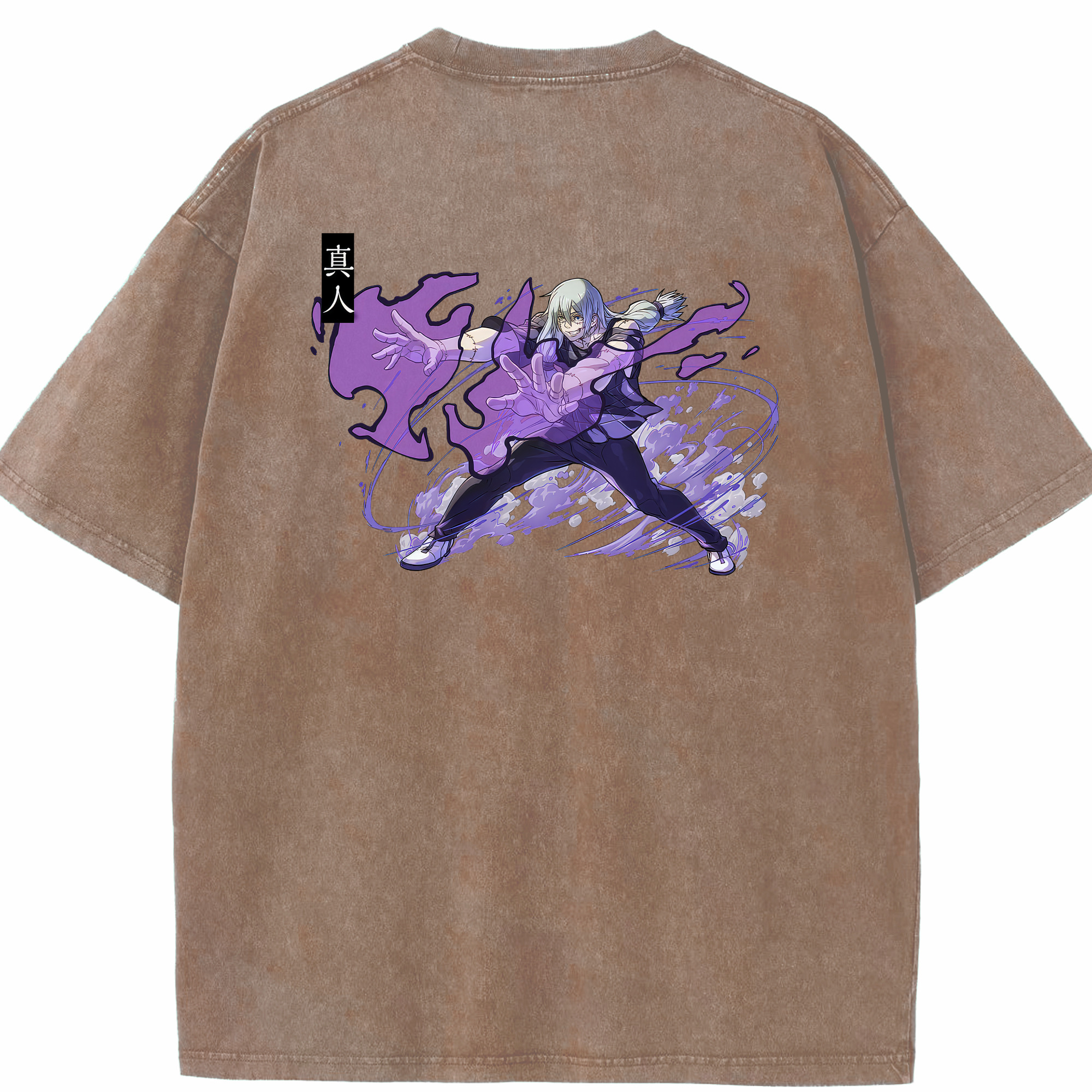 （画像用） 呪術廻戦 Jujutsu Kaisen 綿100% ヴィンテージ風 半袖Tシャツ（背面プリント）