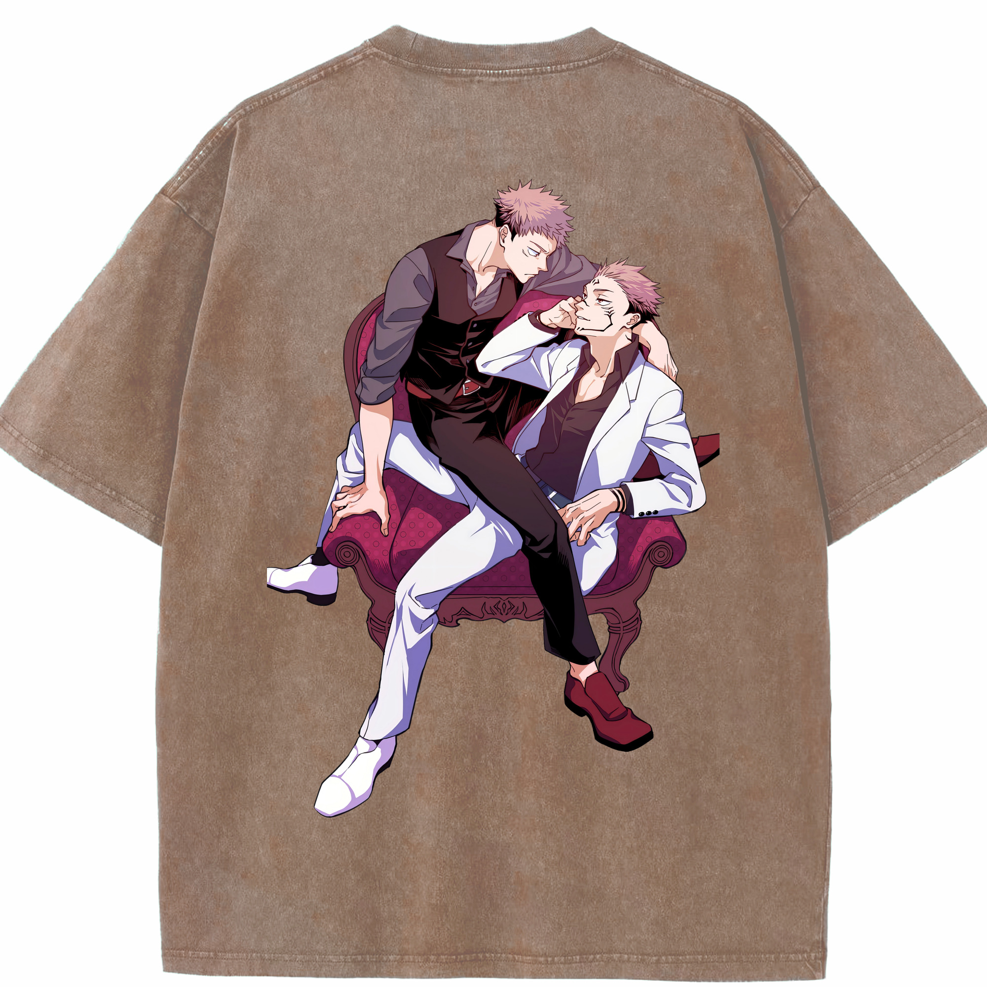 （画像用） 呪術廻戦 Jujutsu Kaisen 綿100% ヴィンテージ風 半袖Tシャツ（背面プリント）