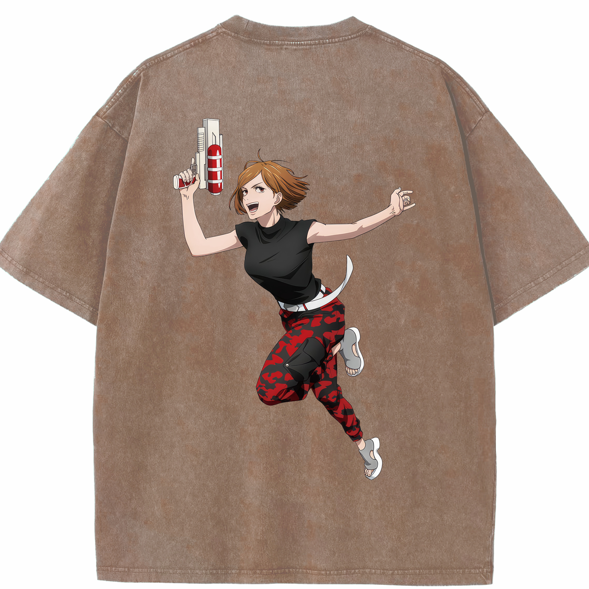 （画像用） 呪術廻戦 Jujutsu Kaisen 綿100% ヴィンテージ風 半袖Tシャツ（背面プリント）