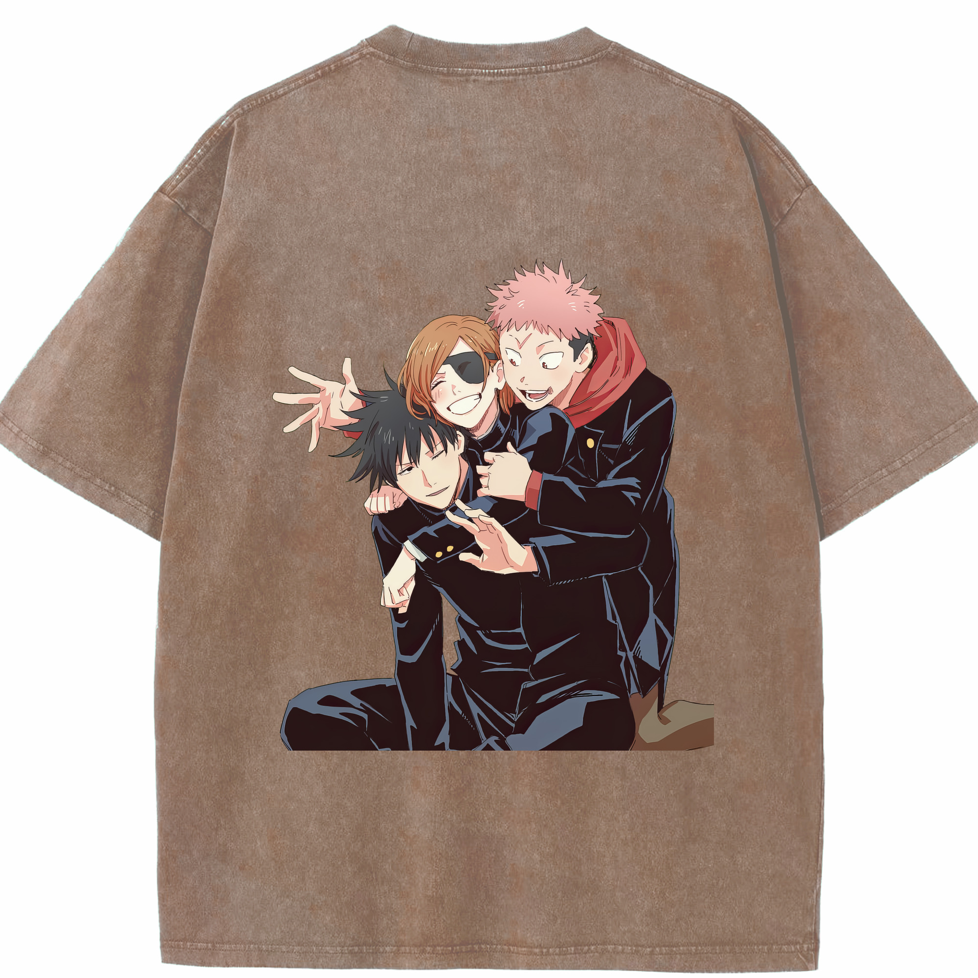 （画像用） 呪術廻戦 Jujutsu Kaisen 綿100% ヴィンテージ風 半袖Tシャツ（背面プリント）