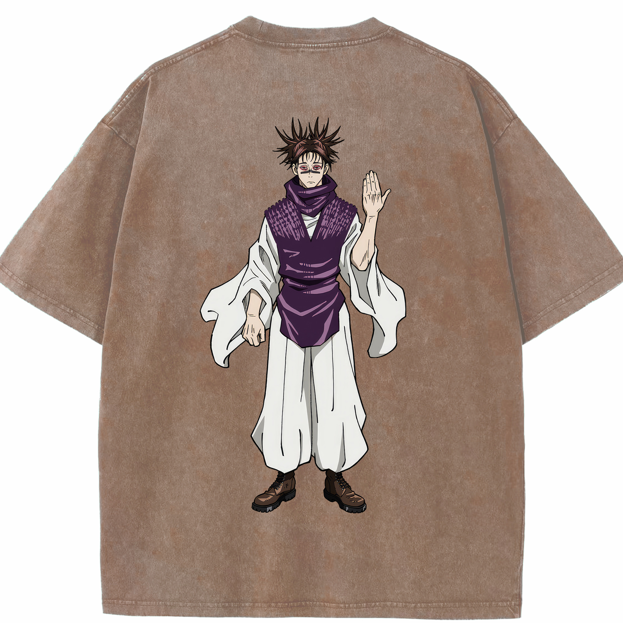 （画像用） 呪術廻戦 Jujutsu Kaisen 綿100% ヴィンテージ風 半袖Tシャツ（背面プリント）