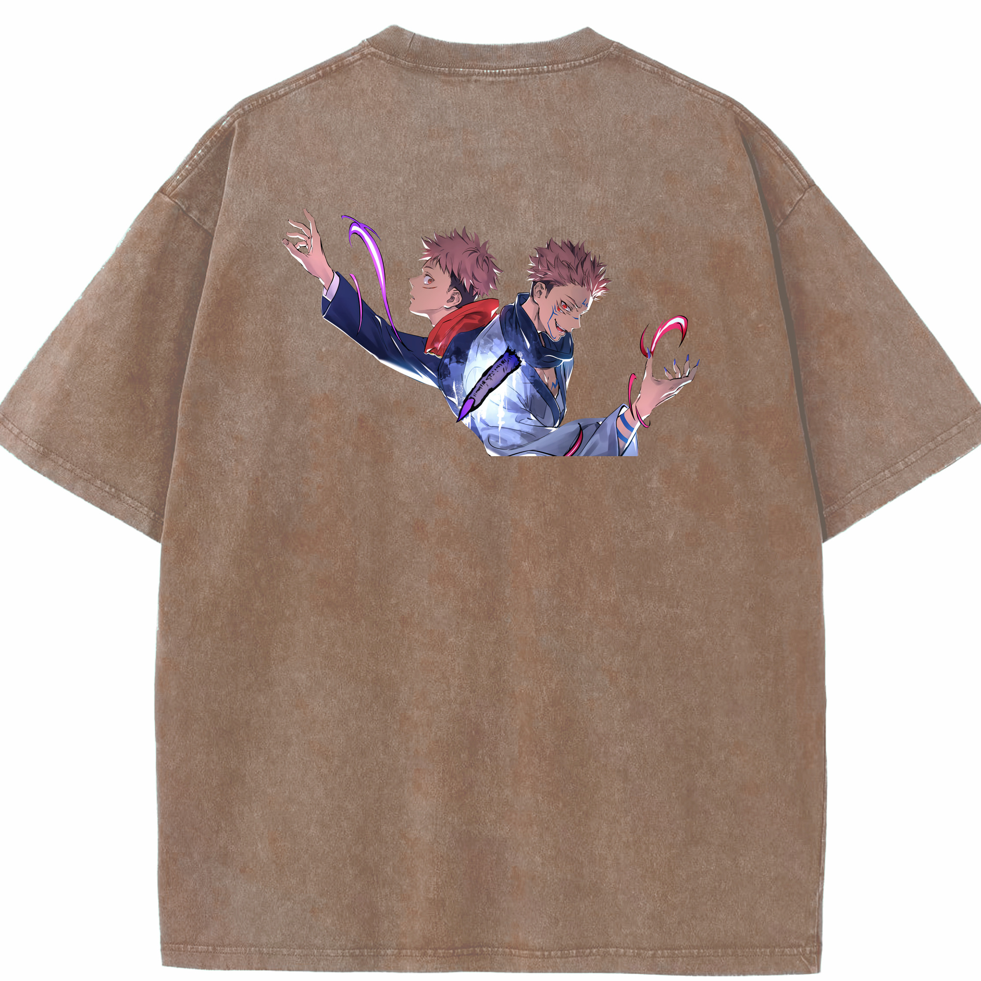 （画像用） 呪術廻戦 Jujutsu Kaisen 綿100% ヴィンテージ風 半袖Tシャツ（背面プリント）