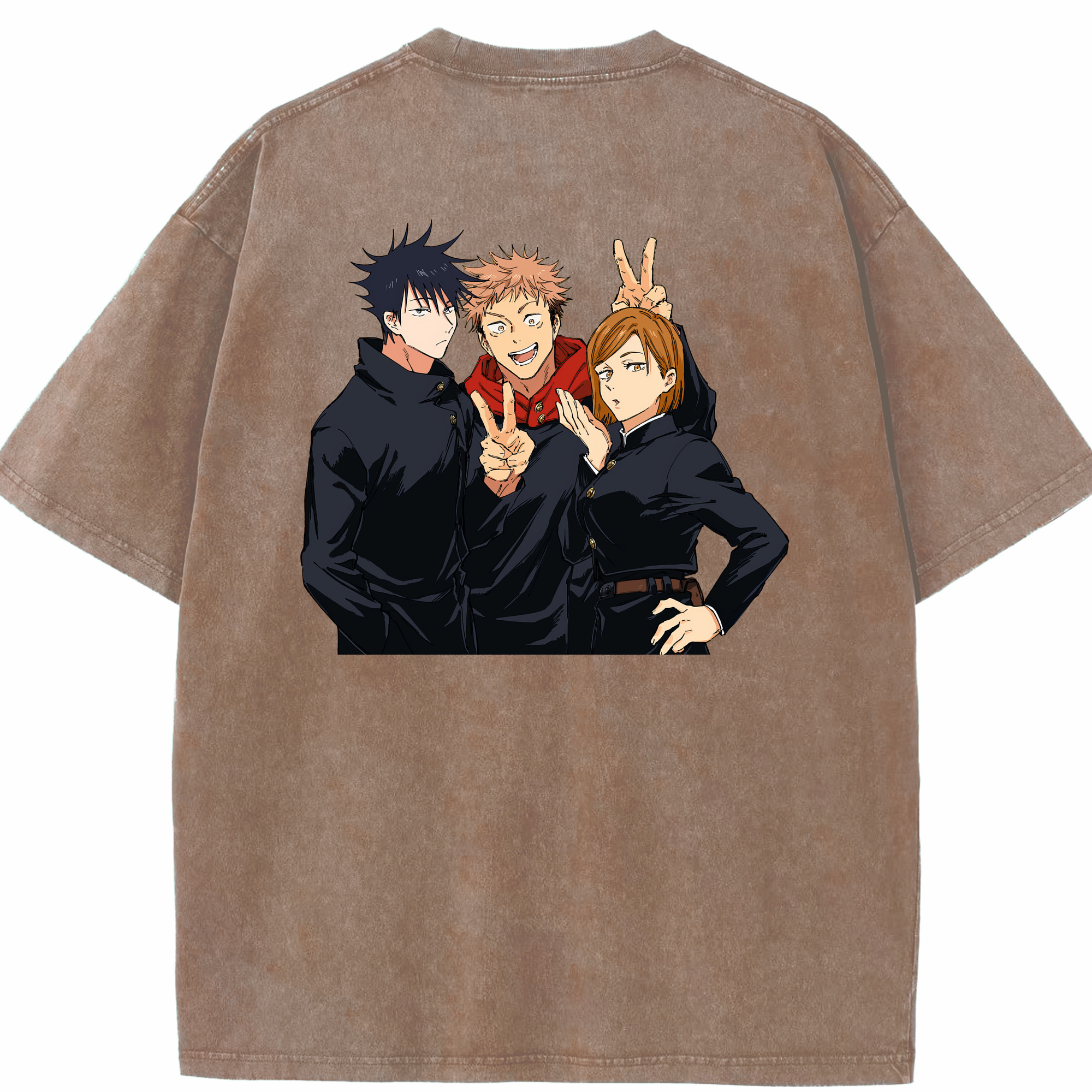 （画像用） 呪術廻戦 Jujutsu Kaisen 綿100% ヴィンテージ風 半袖Tシャツ（背面プリント）