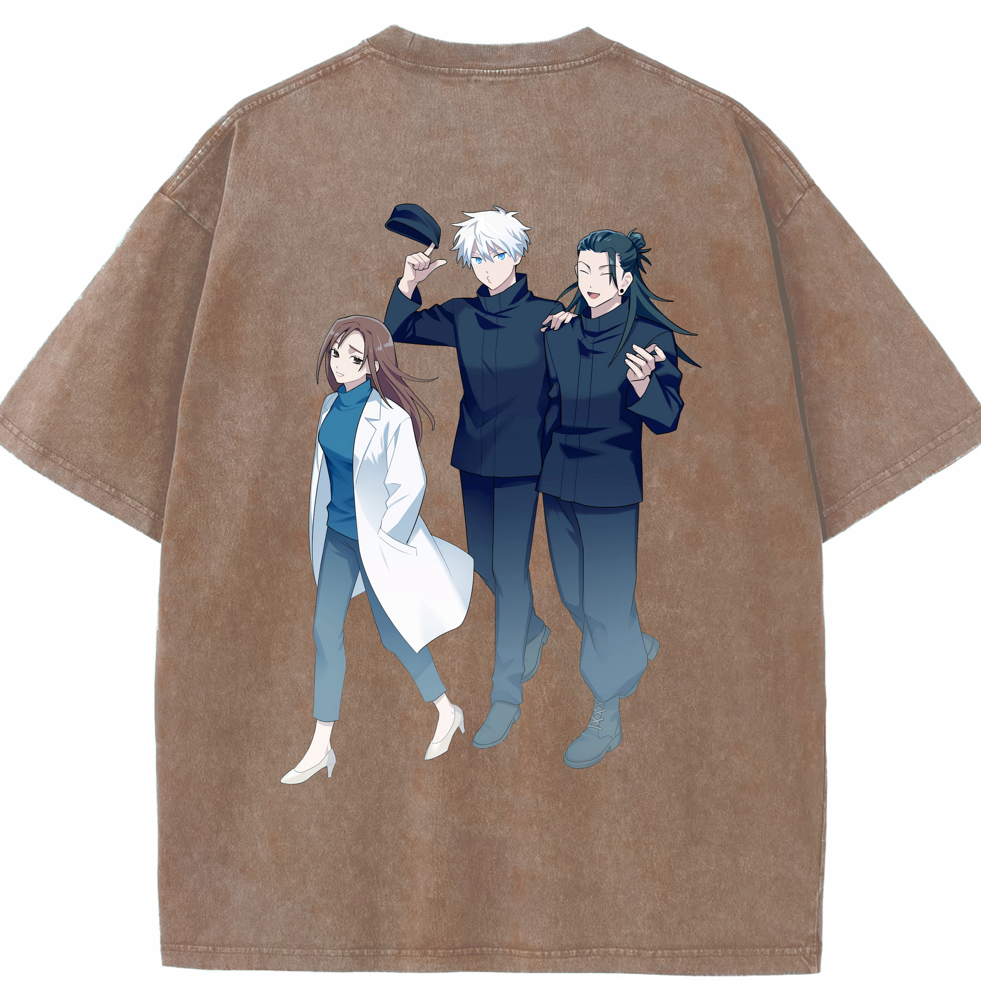 （画像用） 呪術廻戦 Jujutsu Kaisen 綿100% ヴィンテージ風 半袖Tシャツ（背面プリント）