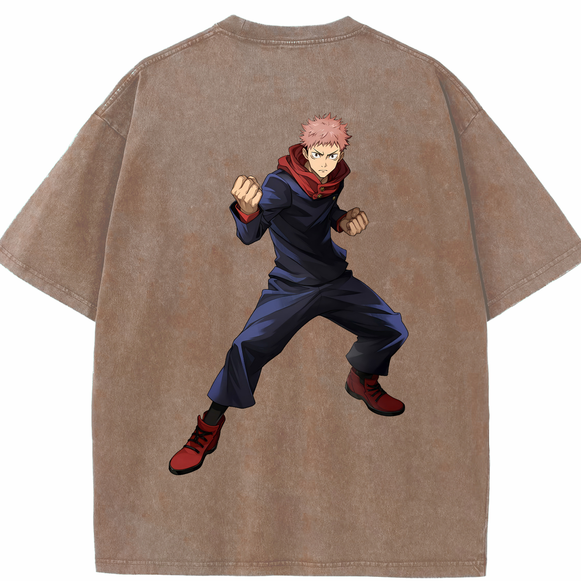 （画像用） 呪術廻戦 Jujutsu Kaisen 綿100% ヴィンテージ風 半袖Tシャツ（背面プリント）