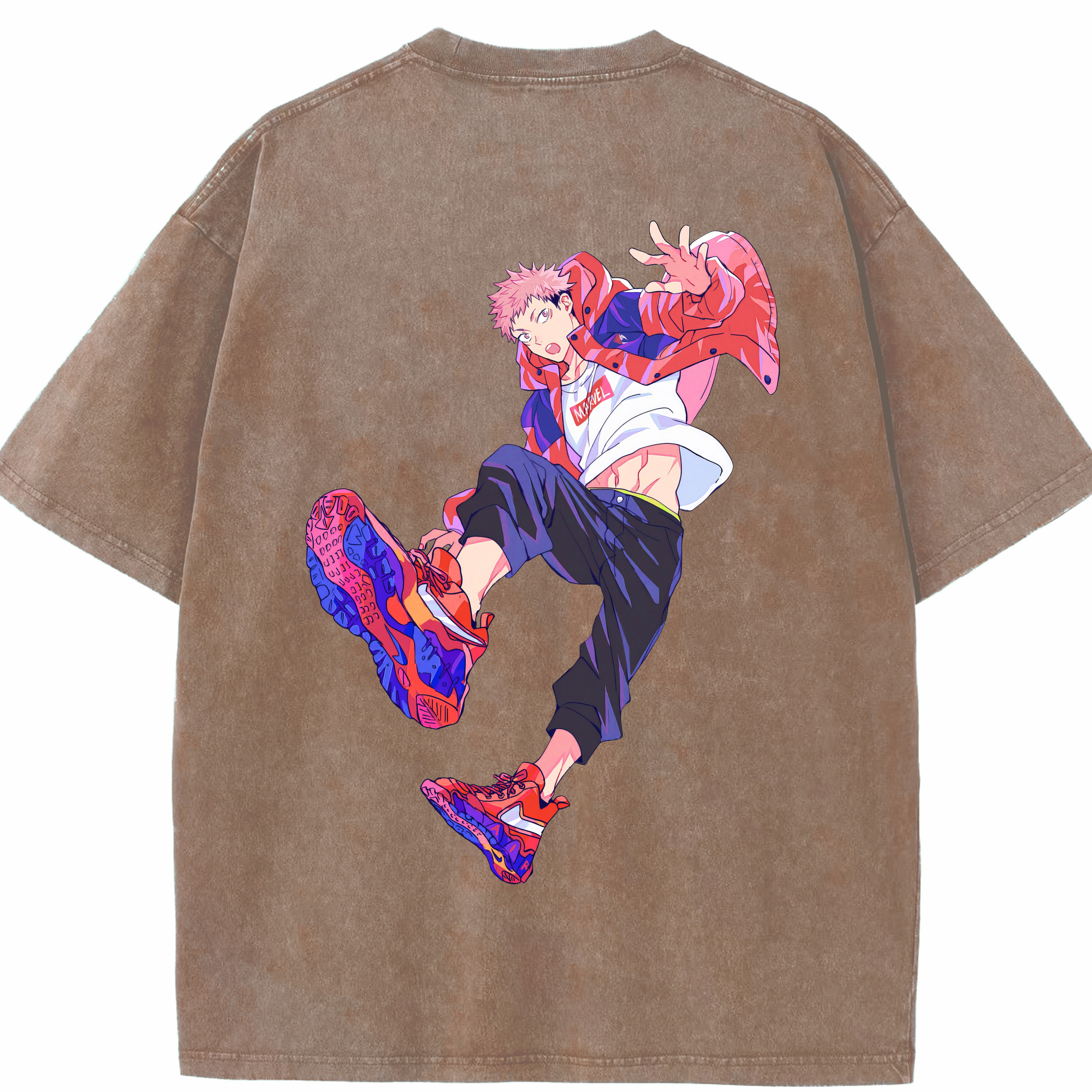 （画像用） 呪術廻戦 Jujutsu Kaisen 綿100% ヴィンテージ風 半袖Tシャツ（背面プリント）