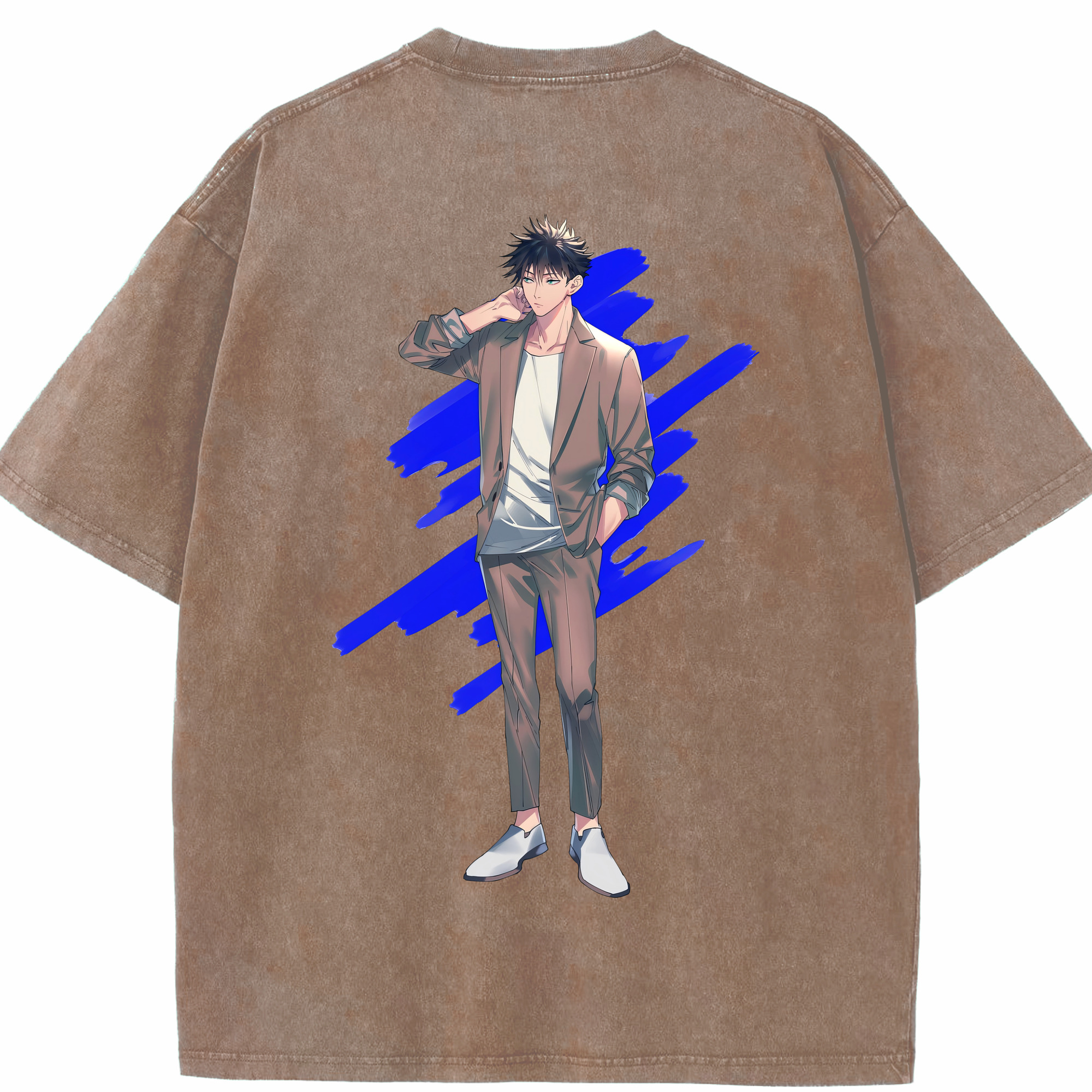 （画像用） 呪術廻戦 Jujutsu Kaisen 綿100% ヴィンテージ風 半袖Tシャツ（背面プリント）