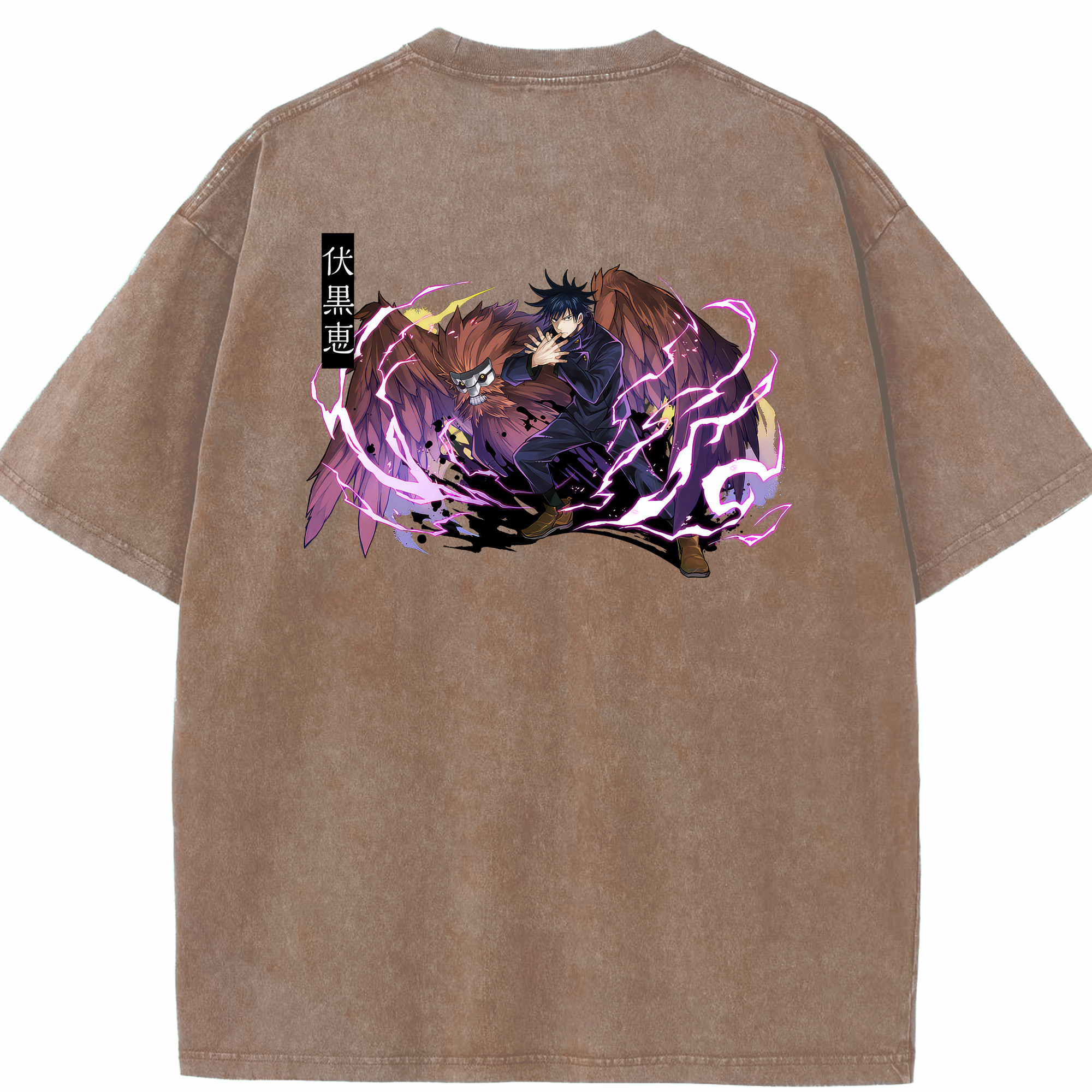 （画像用） 呪術廻戦 Jujutsu Kaisen 綿100% ヴィンテージ風 半袖Tシャツ（背面プリント）
