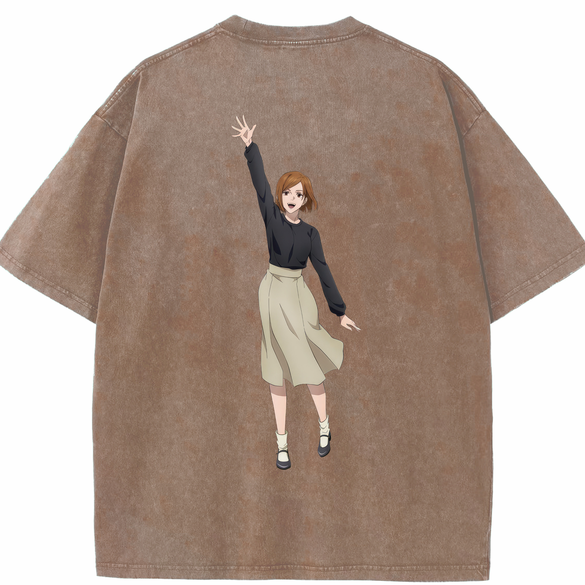 （画像用） 呪術廻戦 Jujutsu Kaisen 綿100% ヴィンテージ風 半袖Tシャツ（背面プリント）