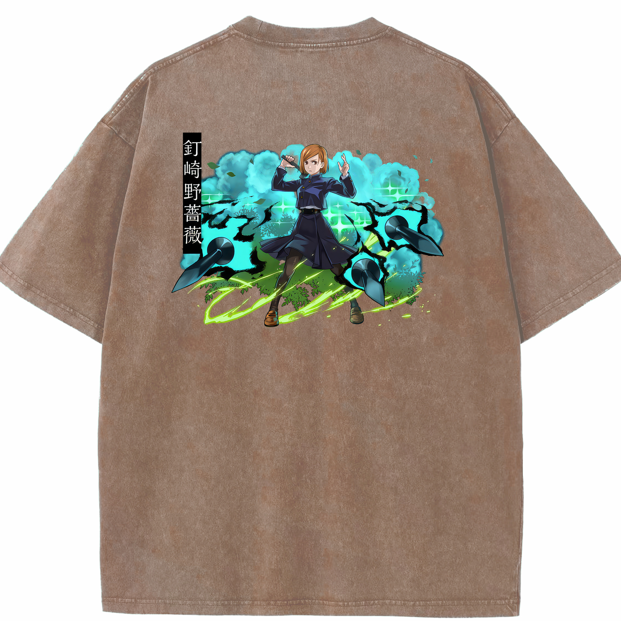 （画像用） 呪術廻戦 Jujutsu Kaisen 綿100% ヴィンテージ風 半袖Tシャツ（背面プリント）