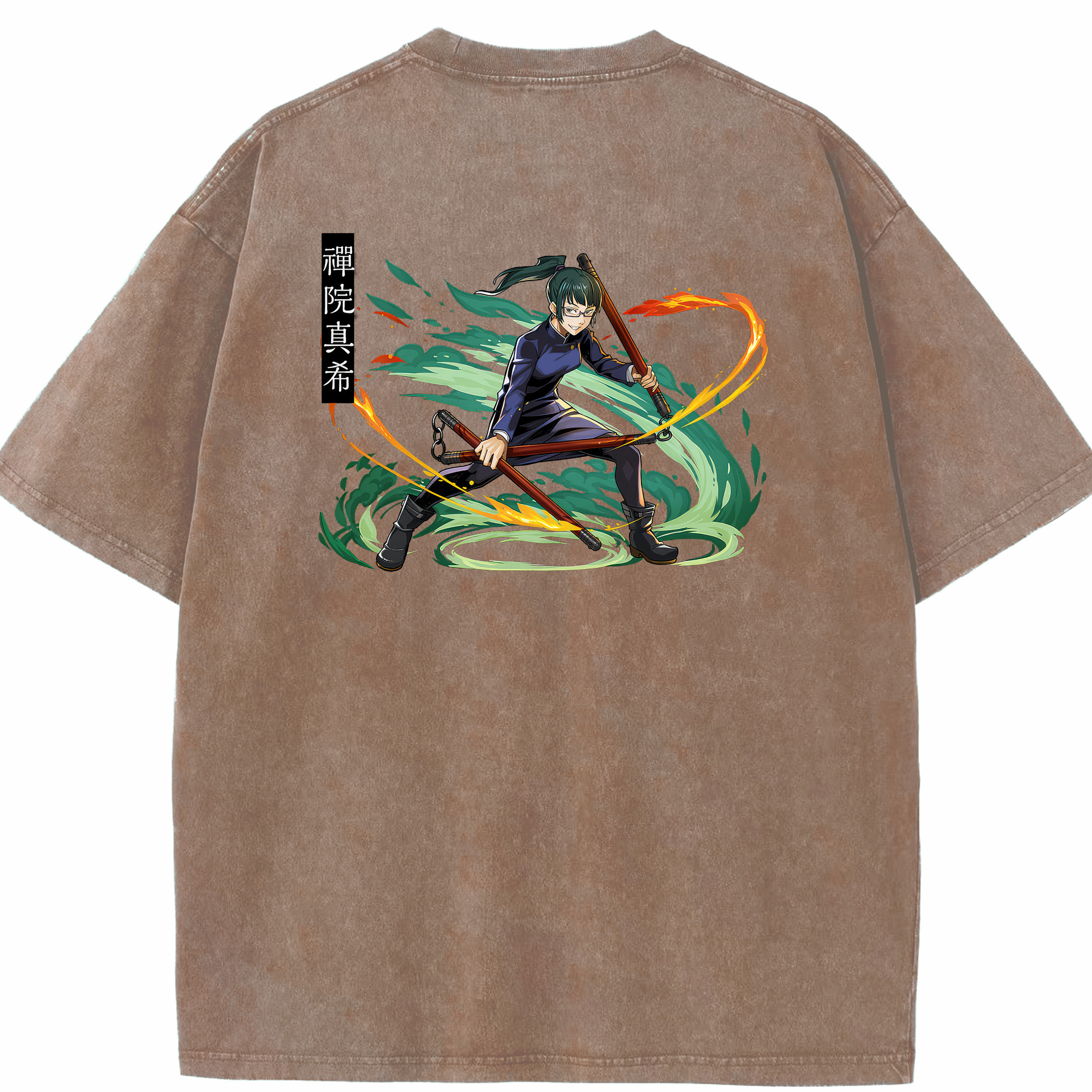 （画像用） 呪術廻戦 Jujutsu Kaisen 綿100% ヴィンテージ風 半袖Tシャツ（背面プリント）