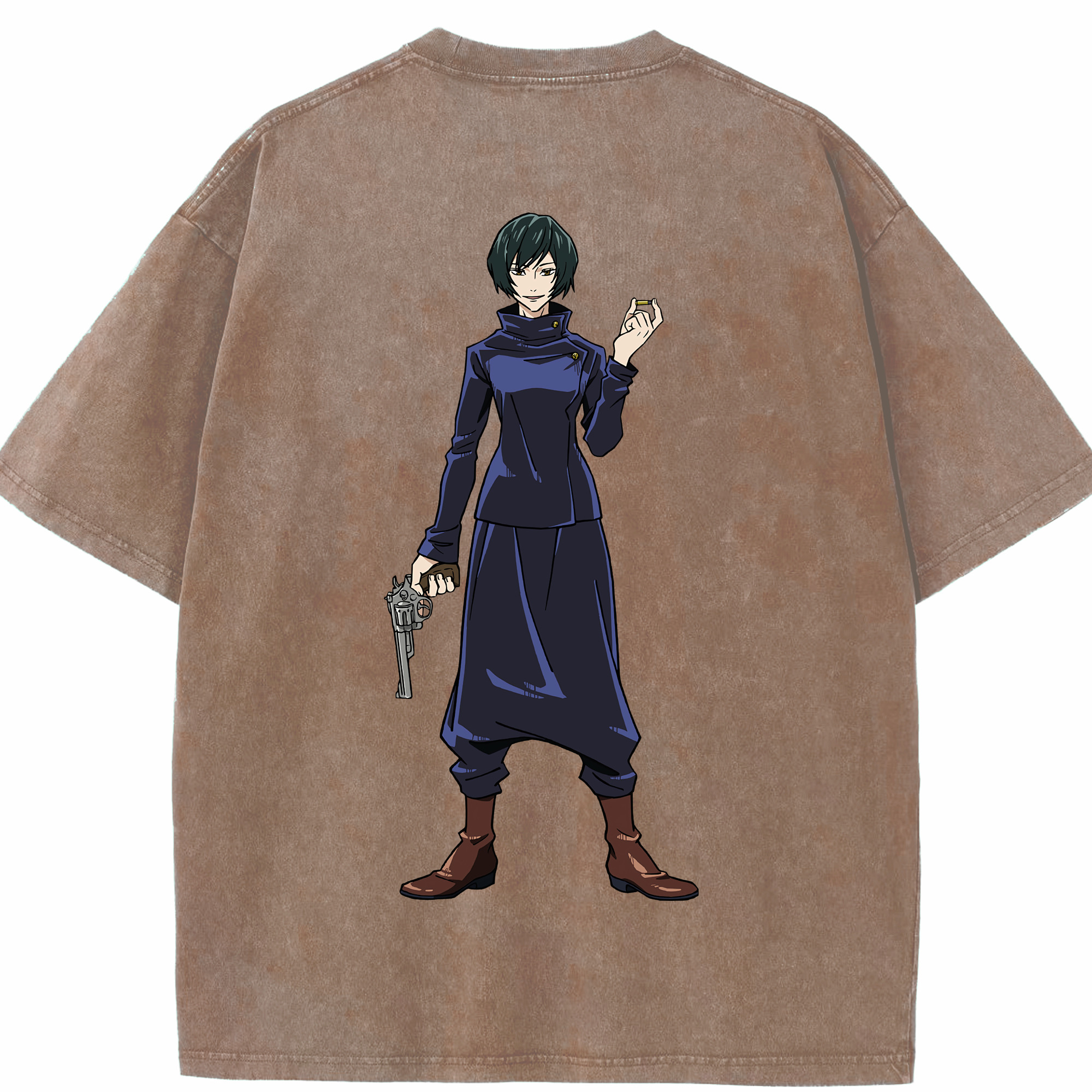 （画像用） 呪術廻戦 Jujutsu Kaisen 綿100% ヴィンテージ風 半袖Tシャツ（背面プリント）
