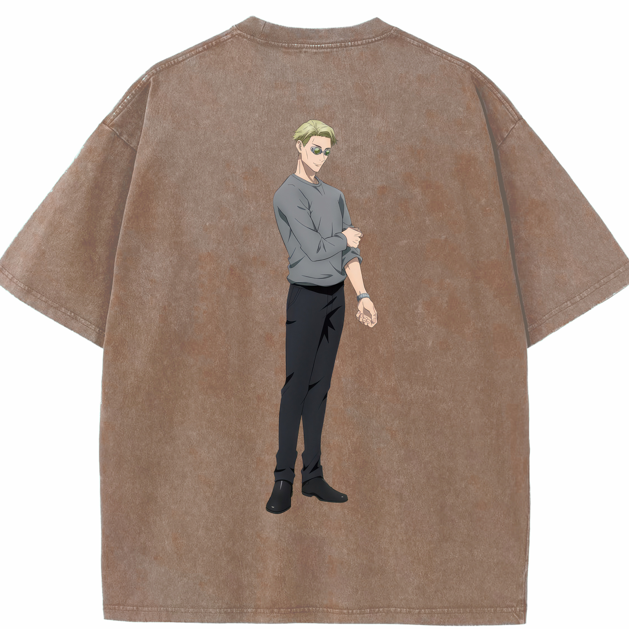 （画像用） 呪術廻戦 Jujutsu Kaisen 綿100% ヴィンテージ風 半袖Tシャツ（背面プリント）