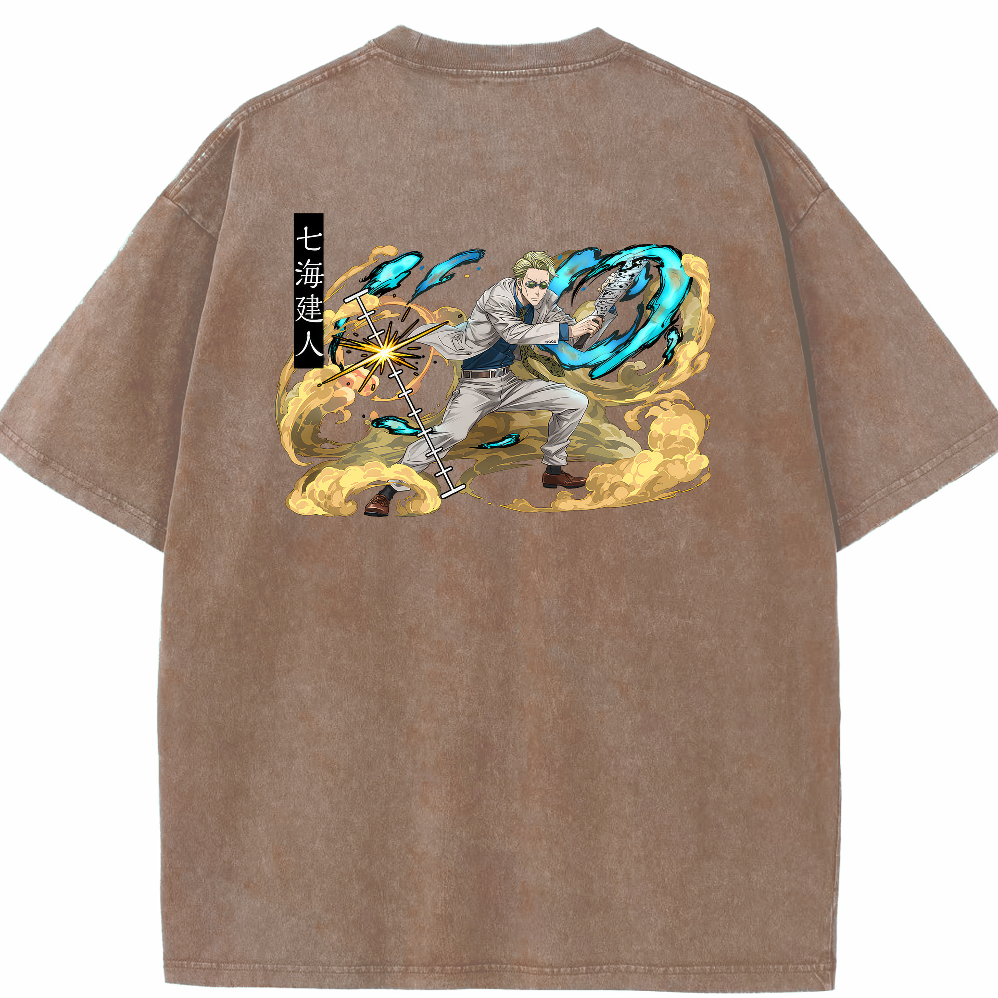 （画像用） 呪術廻戦 Jujutsu Kaisen 綿100% ヴィンテージ風 半袖Tシャツ（背面プリント）