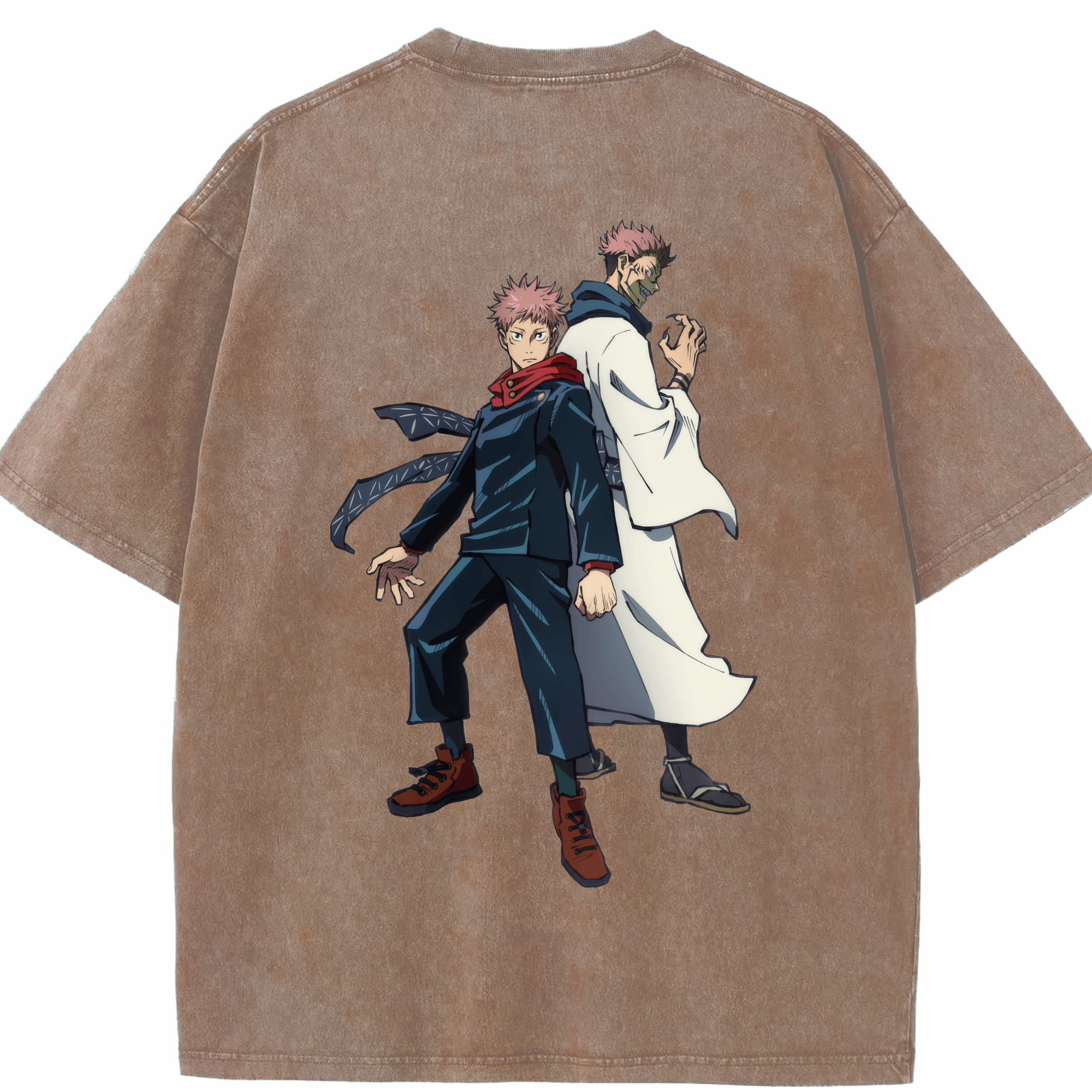 （画像用） 呪術廻戦 Jujutsu Kaisen 綿100% ヴィンテージ風 半袖Tシャツ（背面プリント）