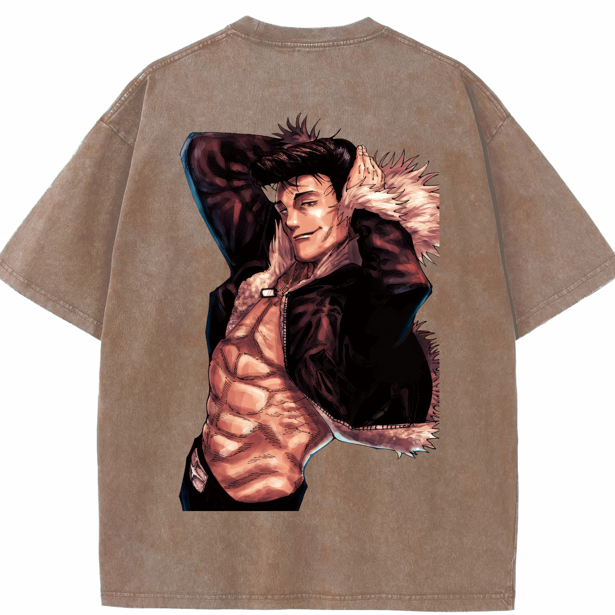 （画像用） 呪術廻戦 Jujutsu Kaisen 綿100% ヴィンテージ風 半袖Tシャツ（背面プリント）