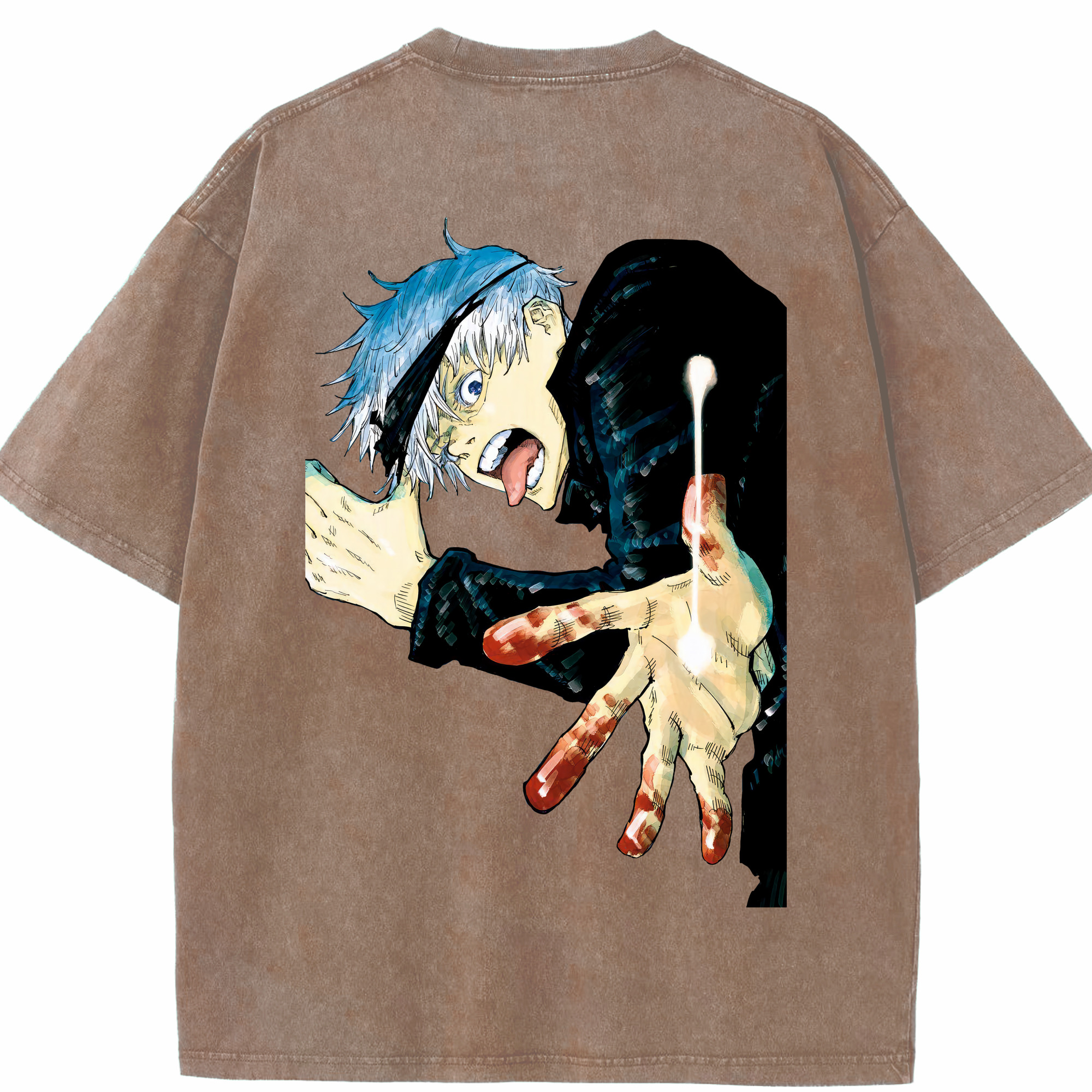 （画像用） 呪術廻戦 Jujutsu Kaisen 綿100% ヴィンテージ風 半袖Tシャツ（背面プリント）