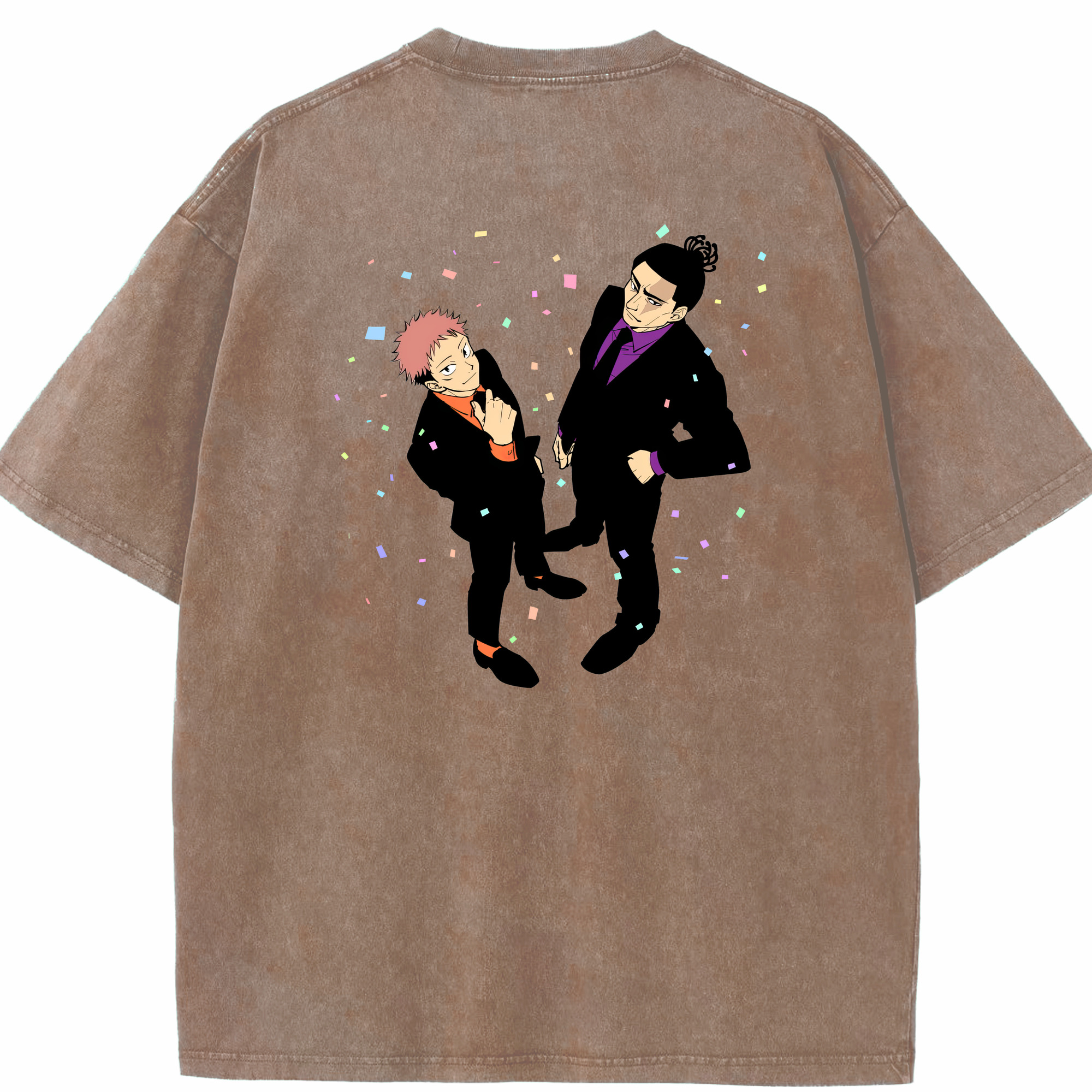 （画像用） 呪術廻戦 Jujutsu Kaisen 綿100% ヴィンテージ風 半袖Tシャツ（背面プリント）