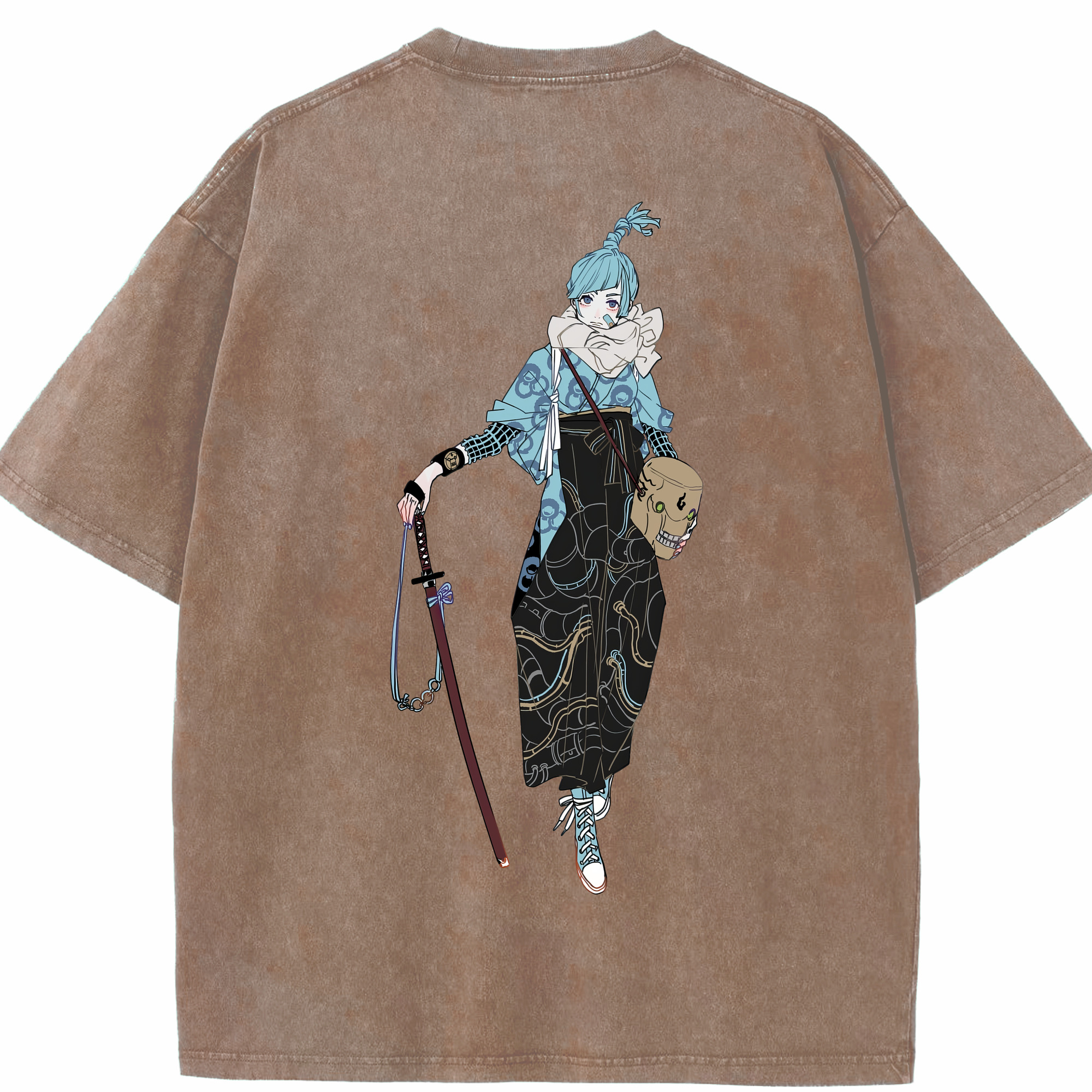 （画像用） 呪術廻戦 Jujutsu Kaisen 綿100% ヴィンテージ風 半袖Tシャツ（背面プリント）