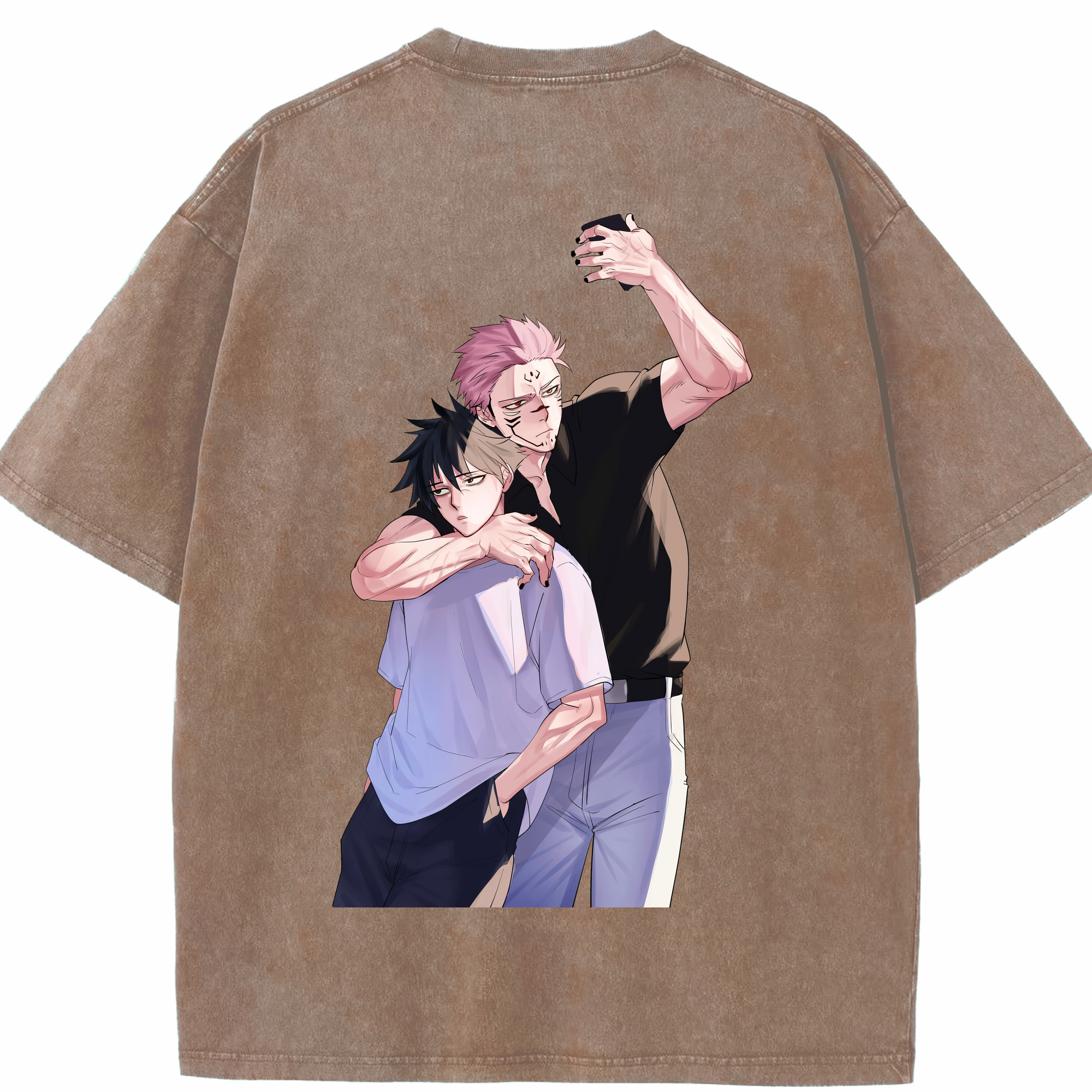 （画像用） 呪術廻戦 Jujutsu Kaisen 綿100% ヴィンテージ風 半袖Tシャツ（背面プリント）