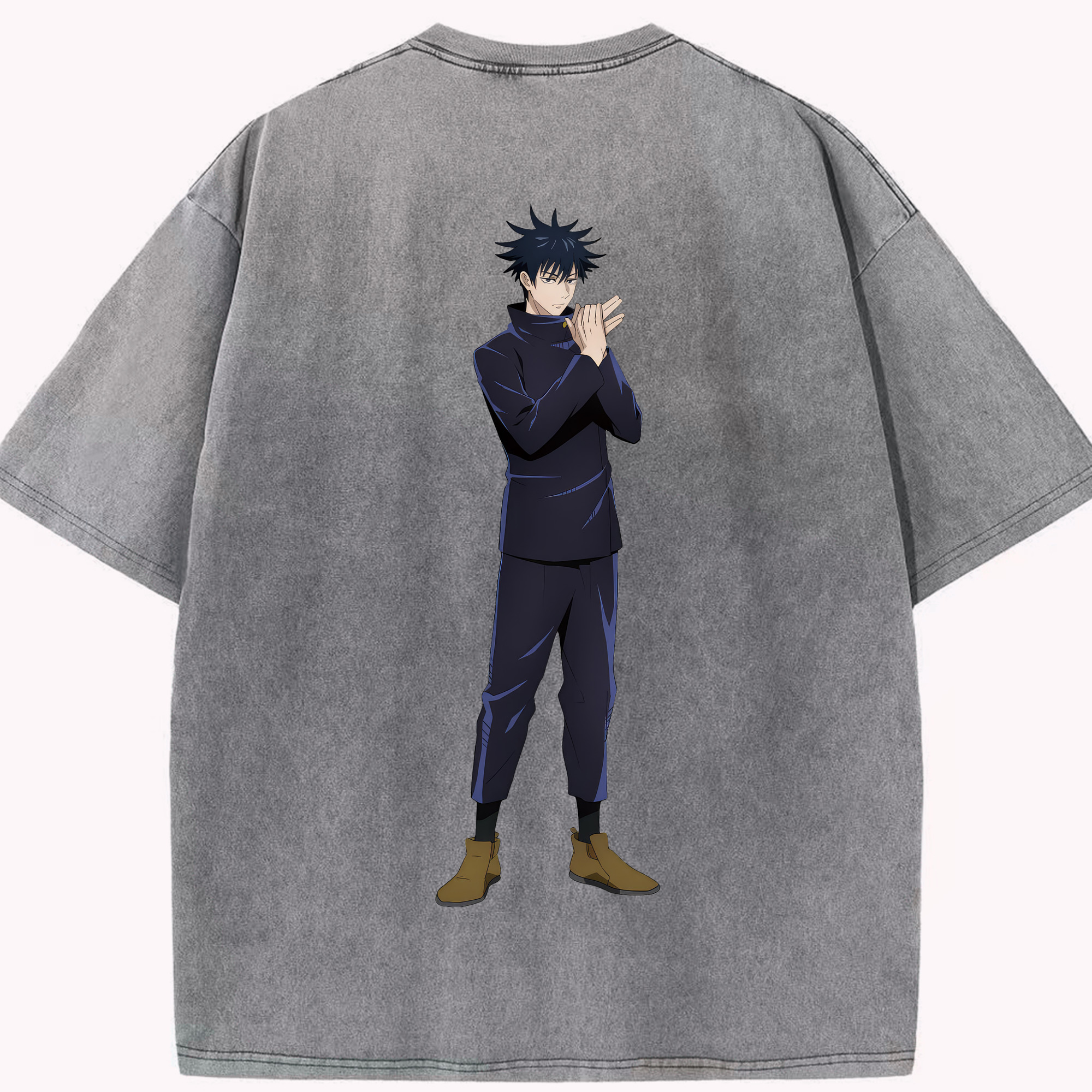 （画像用） 呪術廻戦 Jujutsu Kaisen 綿100% ヴィンテージ風 半袖Tシャツ（背面プリント）