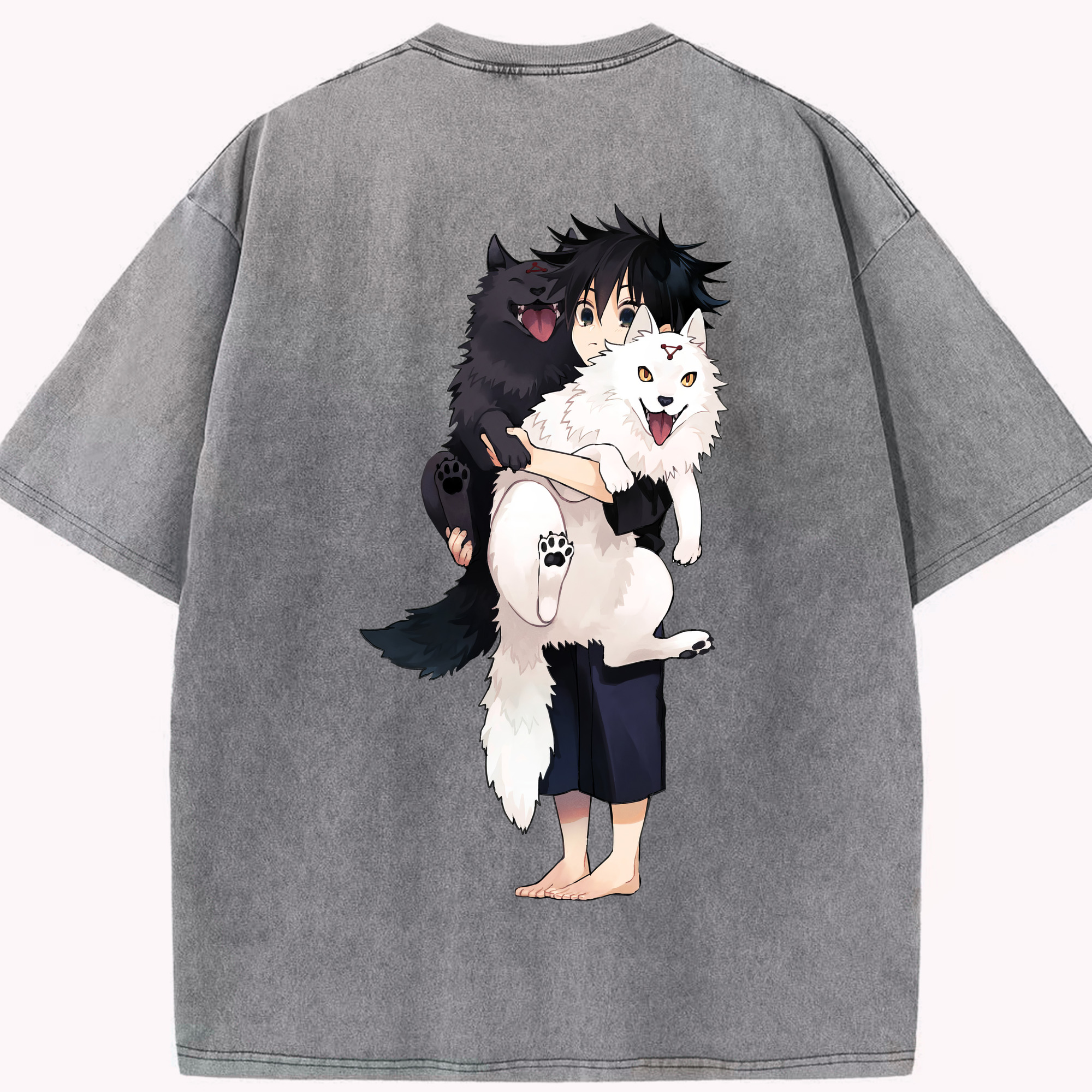 （画像用） 呪術廻戦 Jujutsu Kaisen 綿100% ヴィンテージ風 半袖Tシャツ（背面プリント）