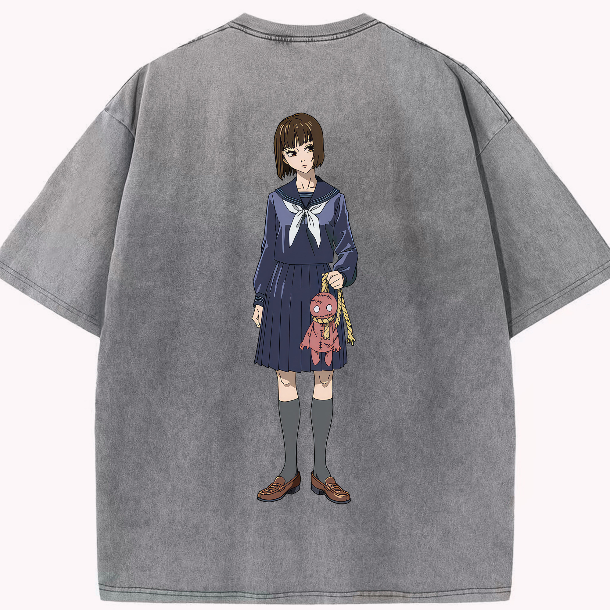 （画像用） 呪術廻戦 Jujutsu Kaisen 綿100% ヴィンテージ風 半袖Tシャツ（背面プリント）
