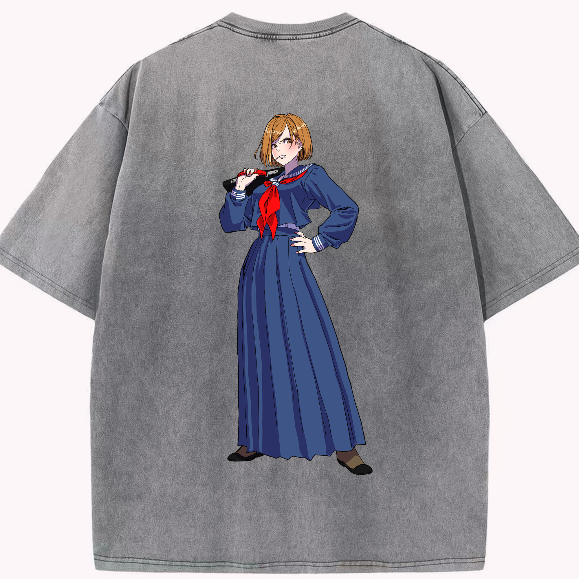 （画像用） 呪術廻戦 Jujutsu Kaisen 綿100% ヴィンテージ風 半袖Tシャツ（背面プリント）