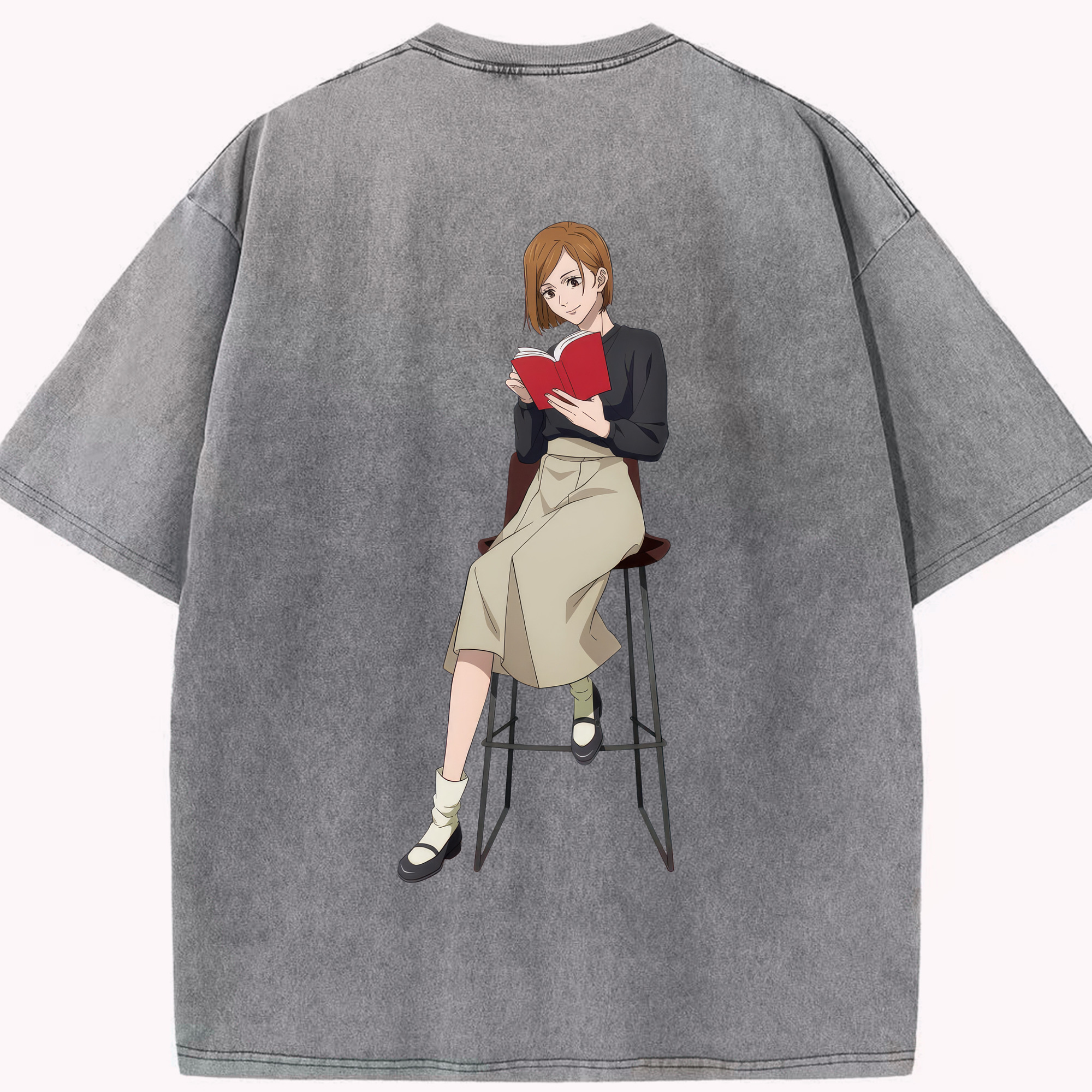 （画像用） 呪術廻戦 Jujutsu Kaisen 綿100% ヴィンテージ風 半袖Tシャツ（背面プリント）