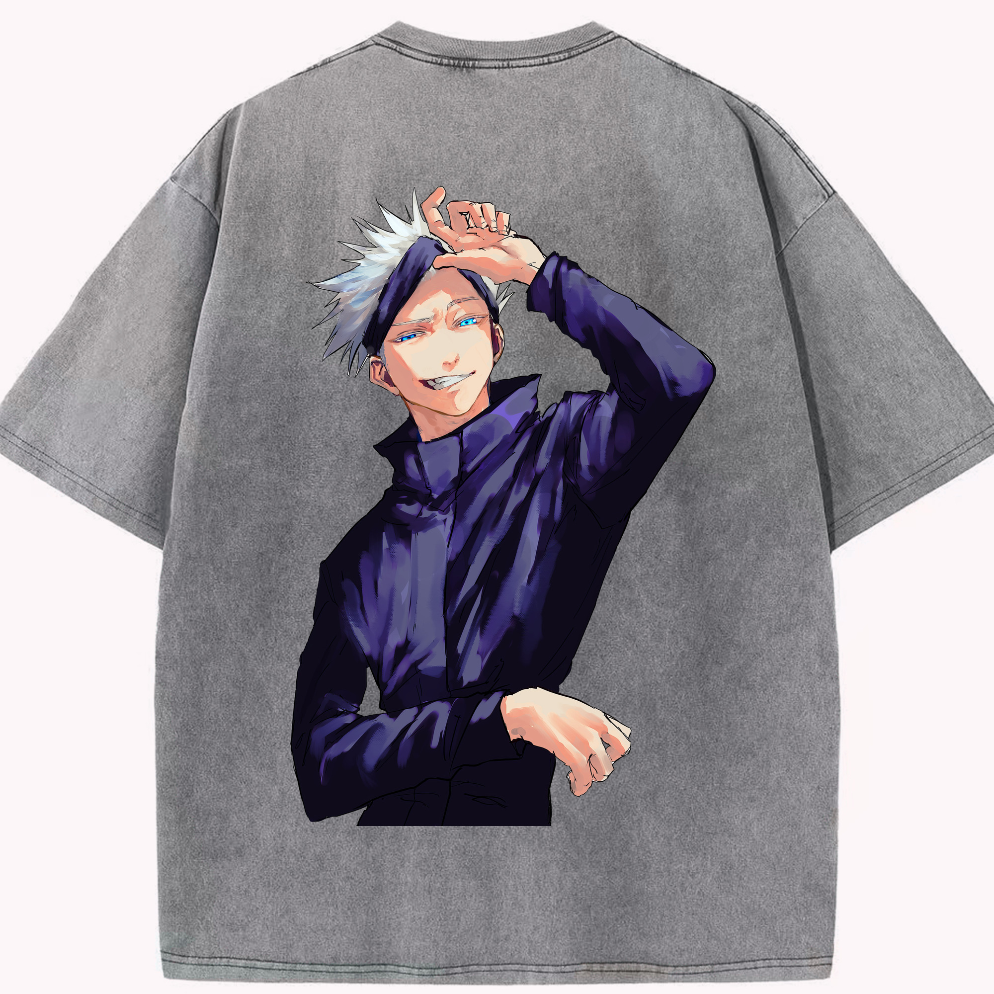 （画像用） 呪術廻戦 Jujutsu Kaisen 綿100% ヴィンテージ風 半袖Tシャツ（背面プリント）