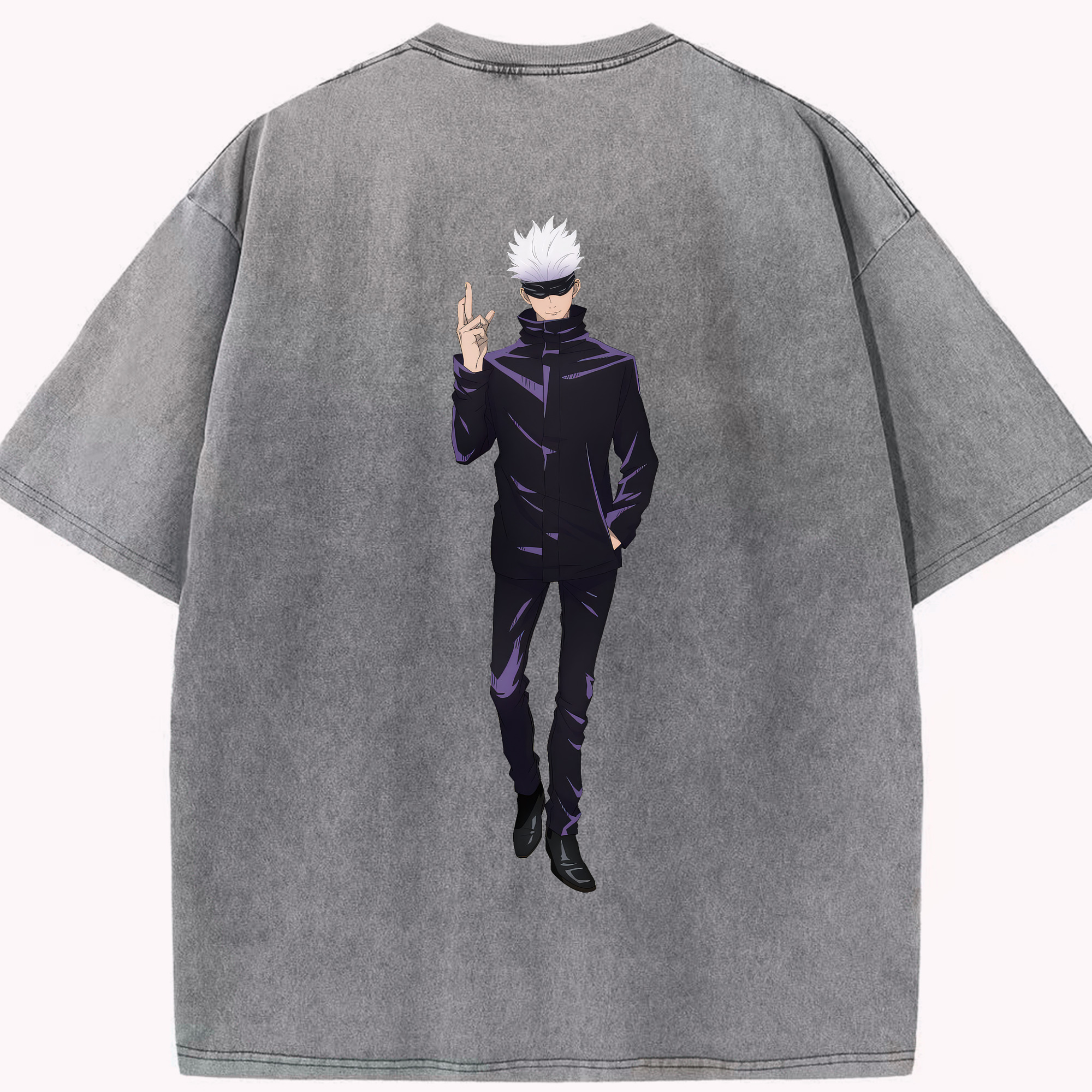 （画像用） 呪術廻戦 Jujutsu Kaisen 綿100% ヴィンテージ風 半袖Tシャツ（背面プリント）