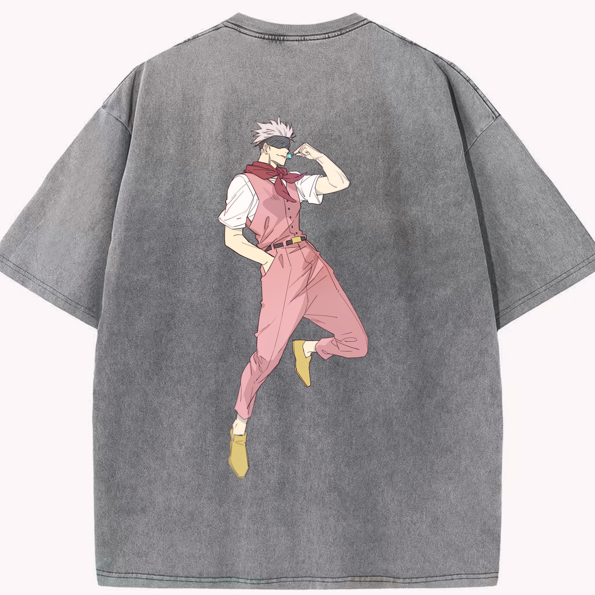（画像用） 呪術廻戦 Jujutsu Kaisen 綿100% ヴィンテージ風 半袖Tシャツ（背面プリント）