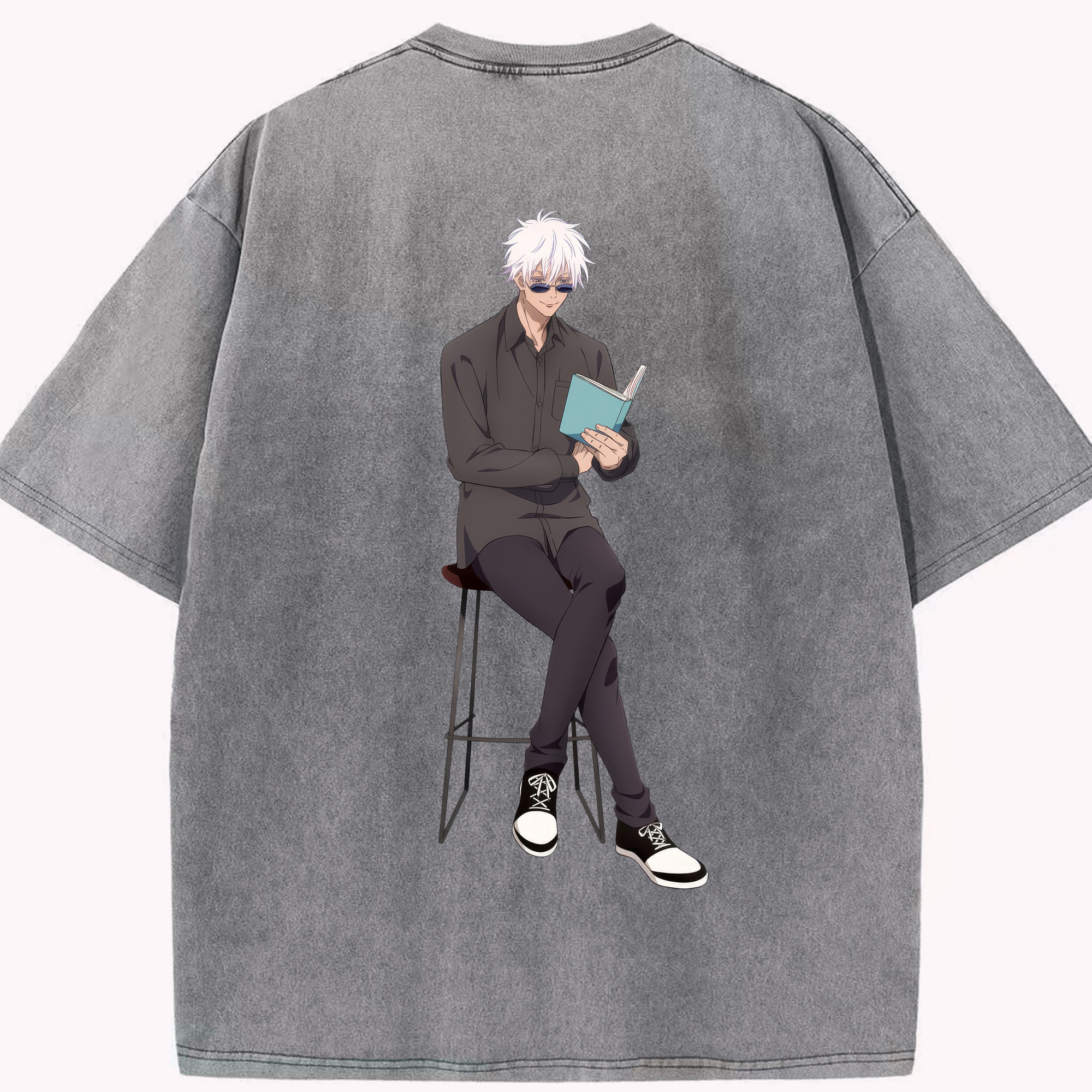 （画像用） 呪術廻戦 Jujutsu Kaisen 綿100% ヴィンテージ風 半袖Tシャツ（背面プリント）
