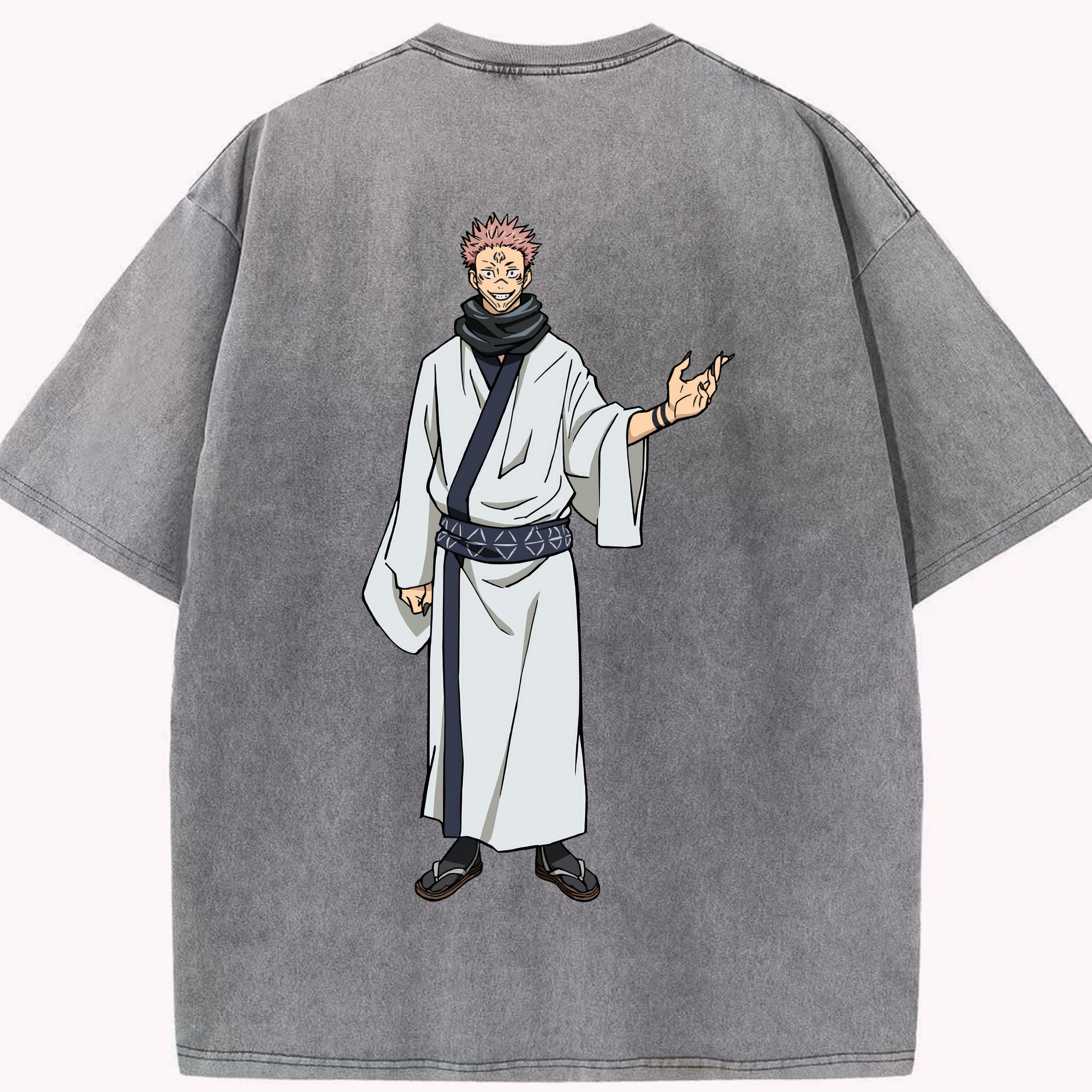 （画像用） 呪術廻戦 Jujutsu Kaisen 綿100% ヴィンテージ風 半袖Tシャツ（背面プリント）