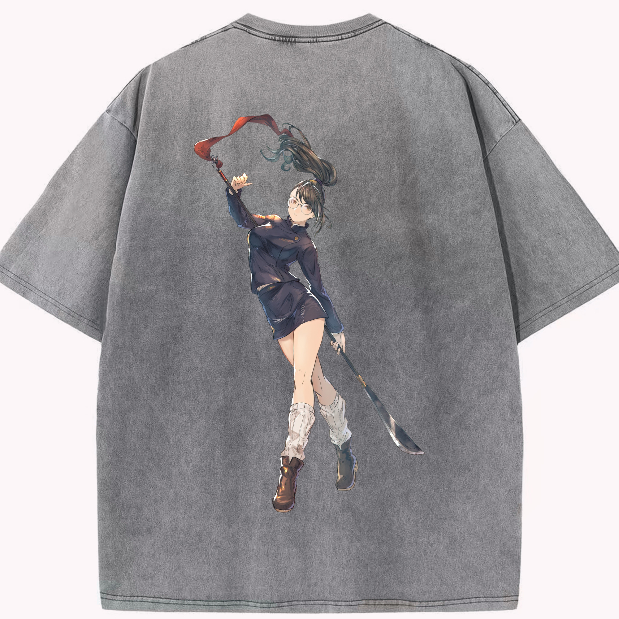 （画像用） 呪術廻戦 Jujutsu Kaisen 綿100% ヴィンテージ風 半袖Tシャツ（背面プリント）