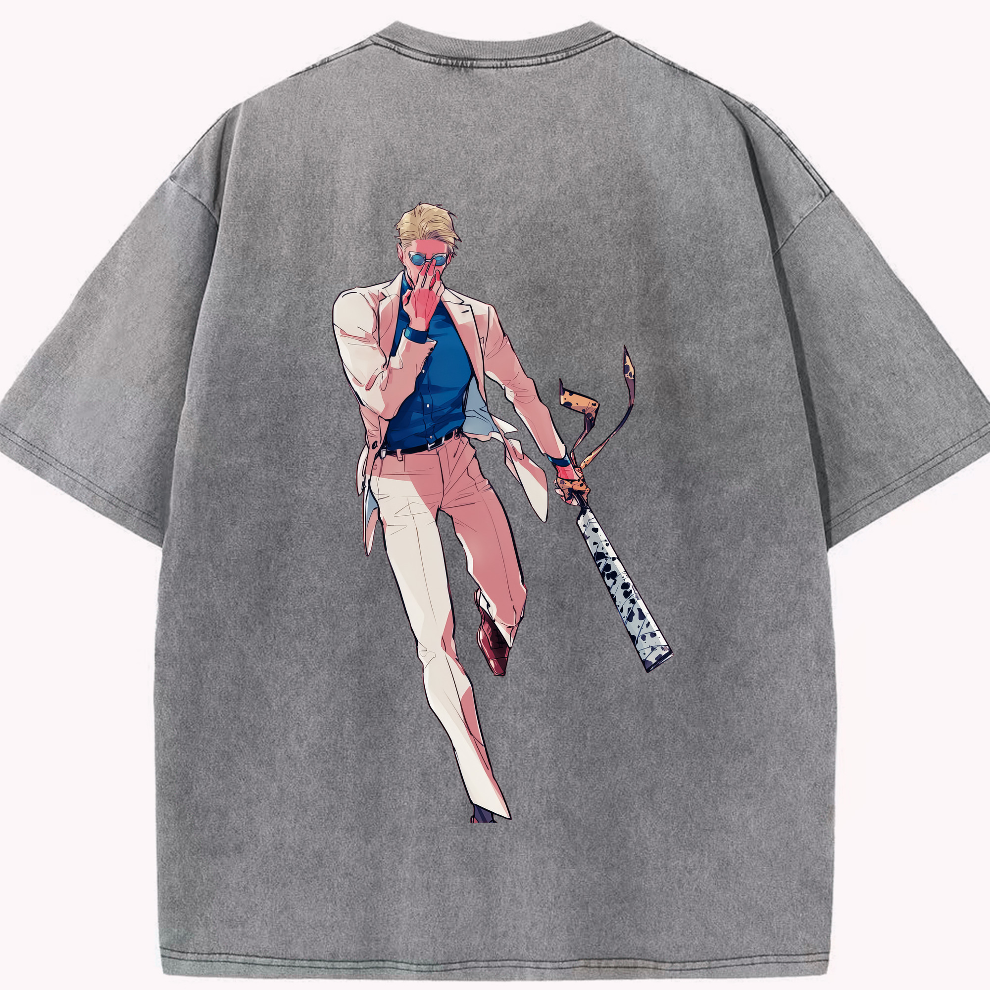 （画像用） 呪術廻戦 Jujutsu Kaisen 綿100% ヴィンテージ風 半袖Tシャツ（背面プリント）