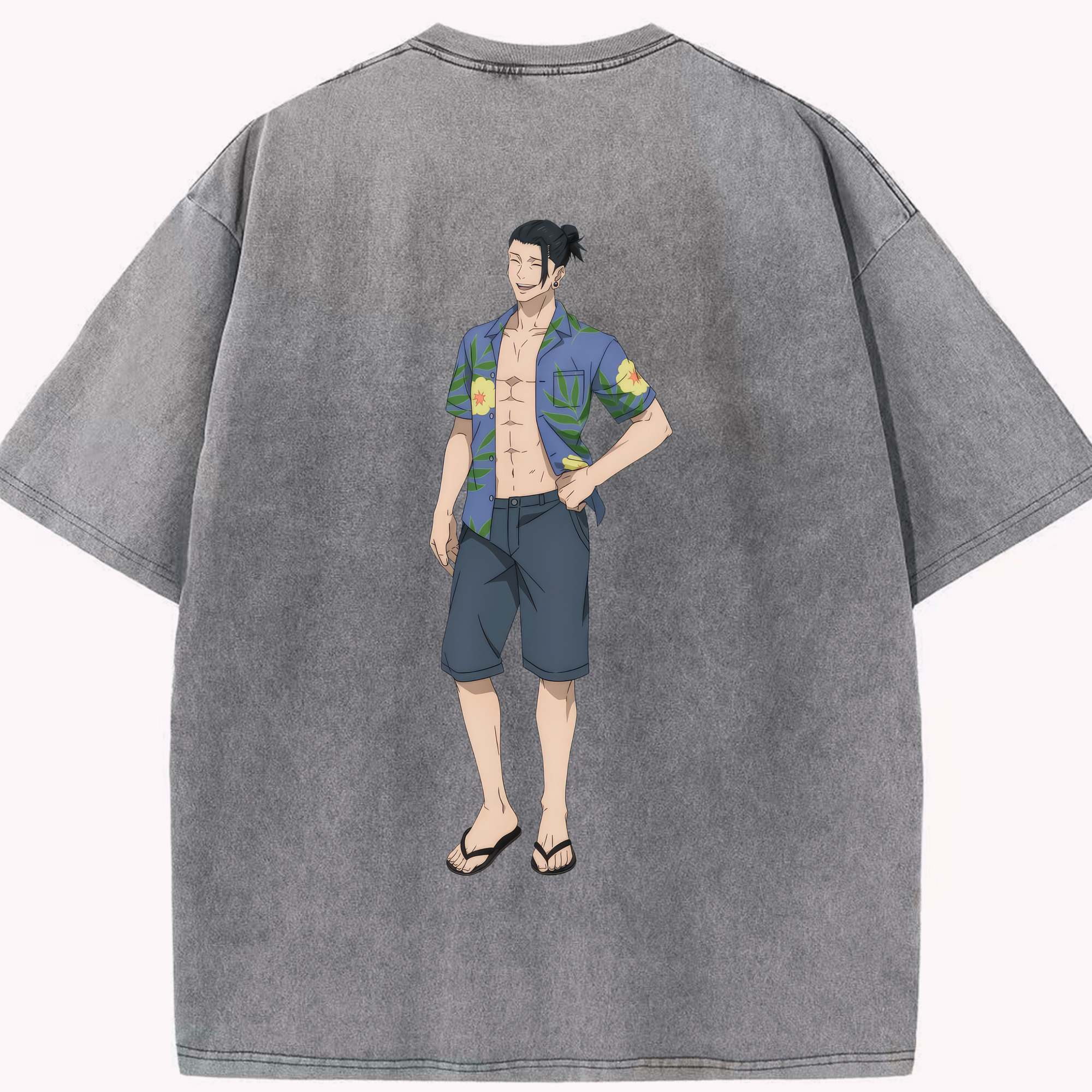 （画像用） 呪術廻戦 Jujutsu Kaisen 綿100% ヴィンテージ風 半袖Tシャツ（背面プリント）