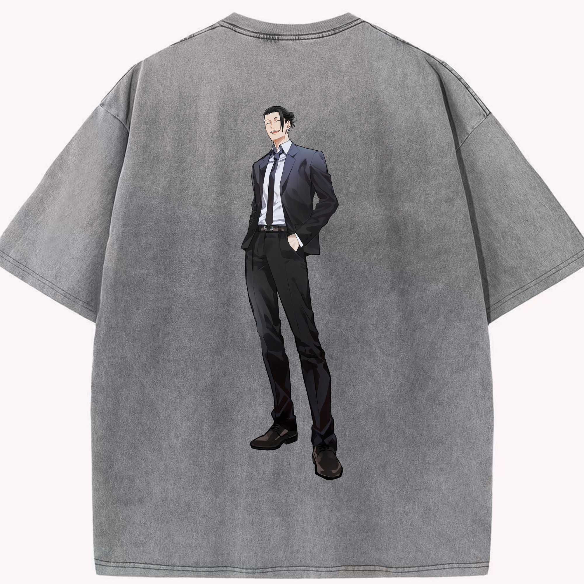 （画像用） 呪術廻戦 Jujutsu Kaisen 綿100% ヴィンテージ風 半袖Tシャツ（背面プリント）