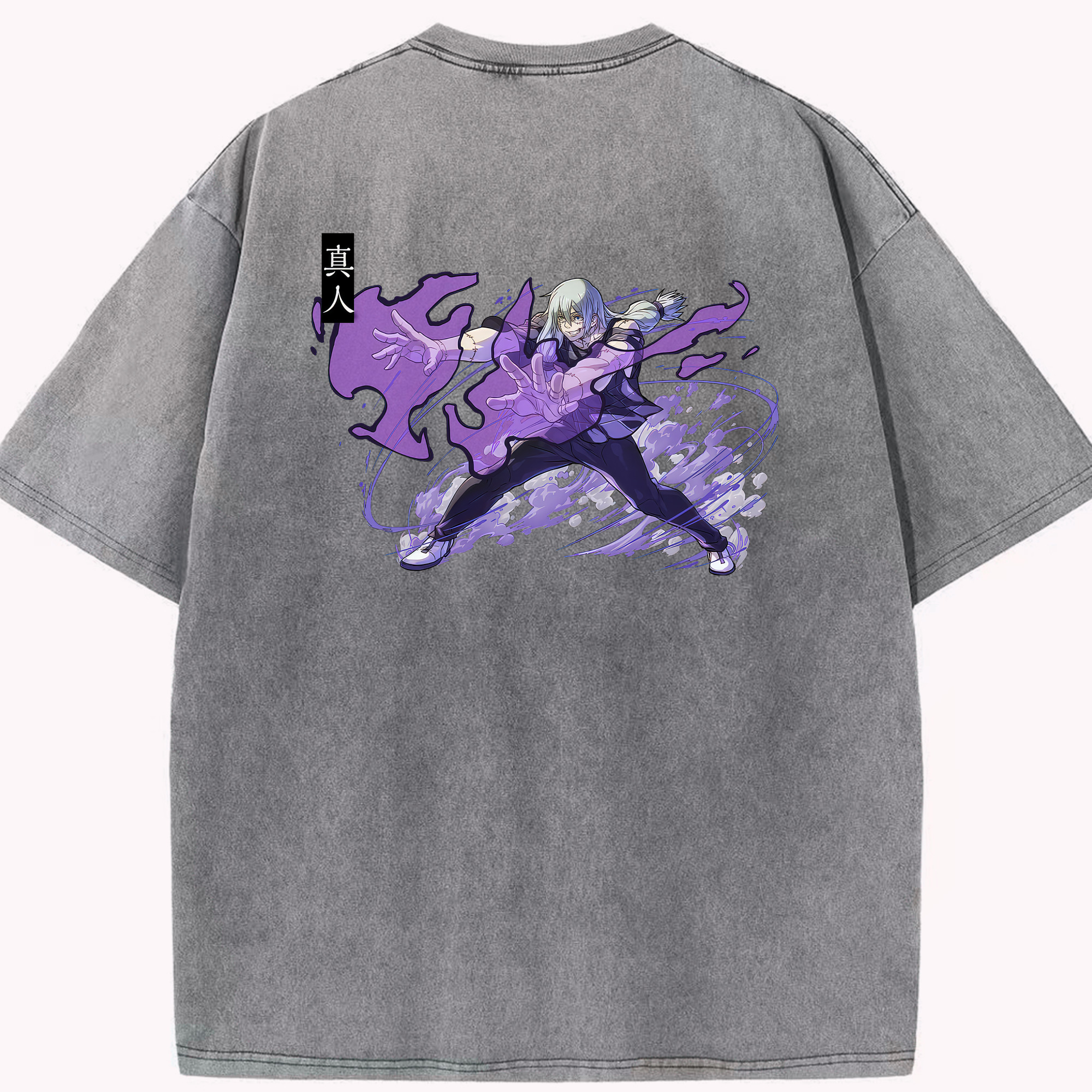 （画像用） 呪術廻戦 Jujutsu Kaisen 綿100% ヴィンテージ風 半袖Tシャツ（背面プリント）