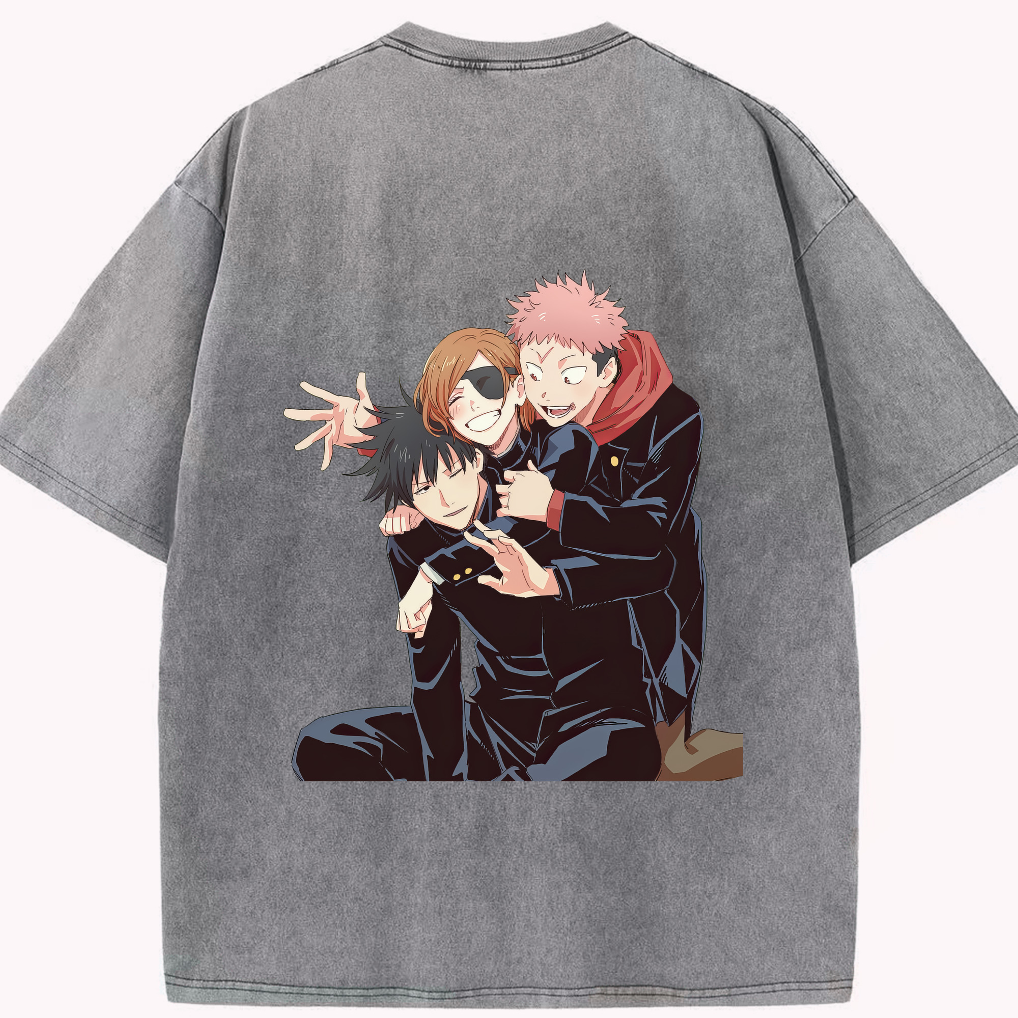 （画像用） 呪術廻戦 Jujutsu Kaisen 綿100% ヴィンテージ風 半袖Tシャツ（背面プリント）