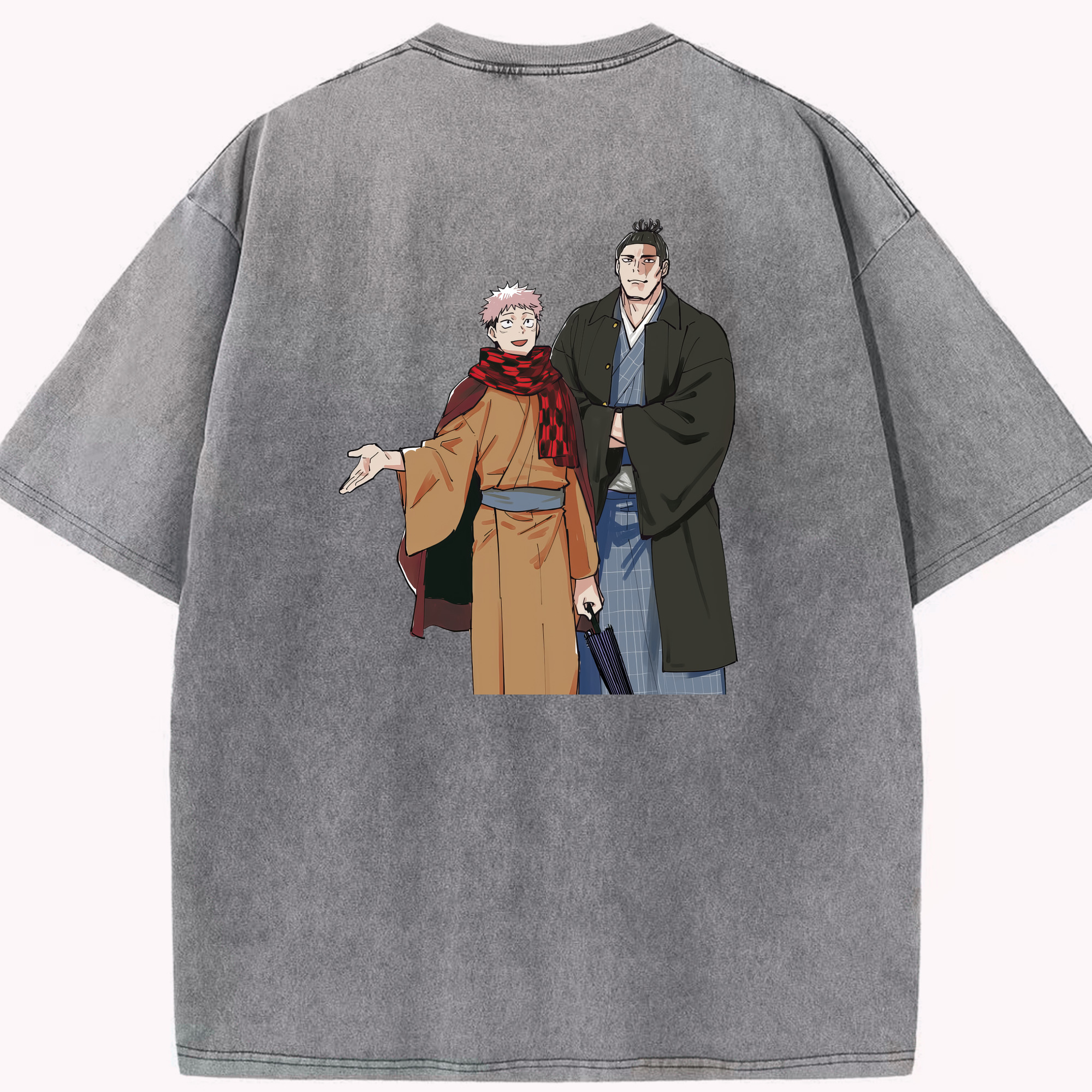（画像用） 呪術廻戦 Jujutsu Kaisen 綿100% ヴィンテージ風 半袖Tシャツ（背面プリント）