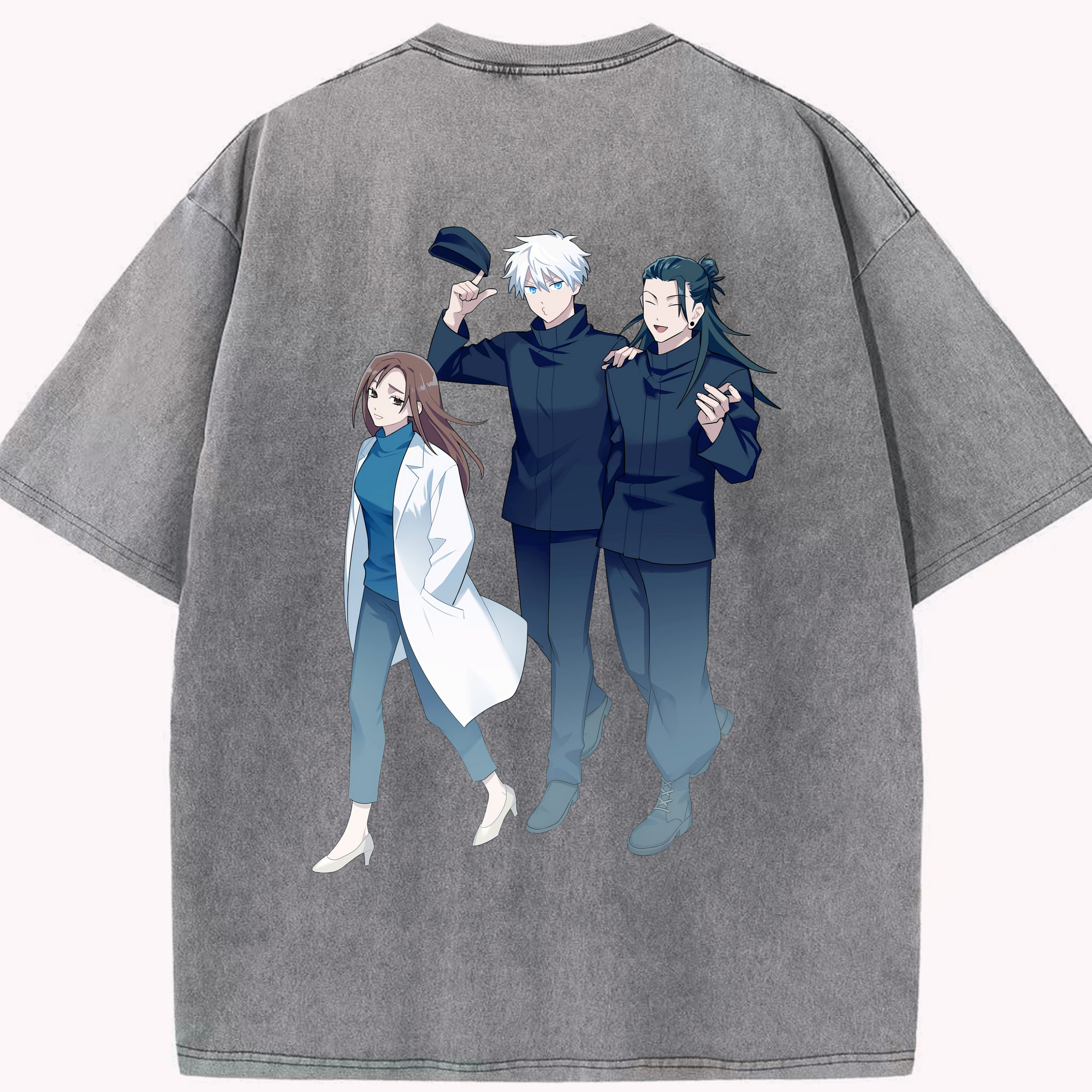 （画像用） 呪術廻戦 Jujutsu Kaisen 綿100% ヴィンテージ風 半袖Tシャツ（背面プリント）